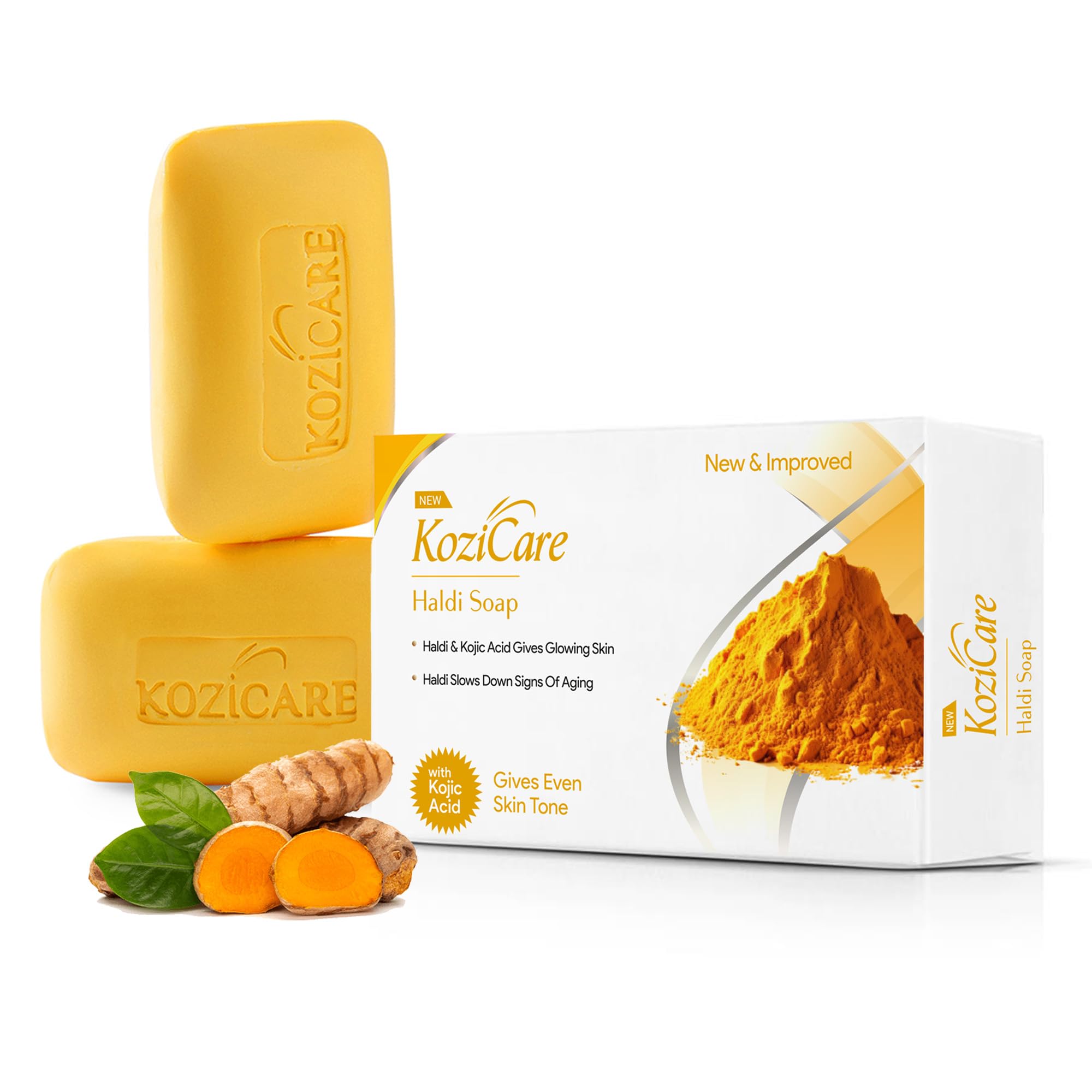 Kozicare Kojic Acid Soap & Glutathione Soap | Haldi Turmeric Face Ubtan Soap | Ghar Ka Soap | Detan Soap | Soaps For Bath | Bath