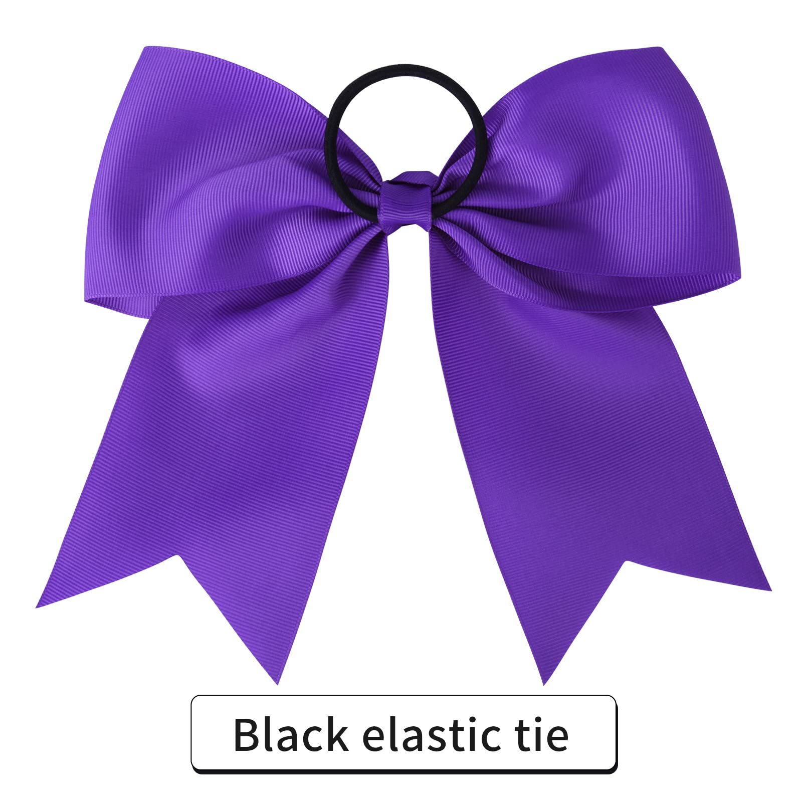 12 Pcs 8'' Large Cheer Bows Purple Girl Hair Bows Cheerleading Softball Team Bow Hair Accessories For Cheerleaders Football Comp