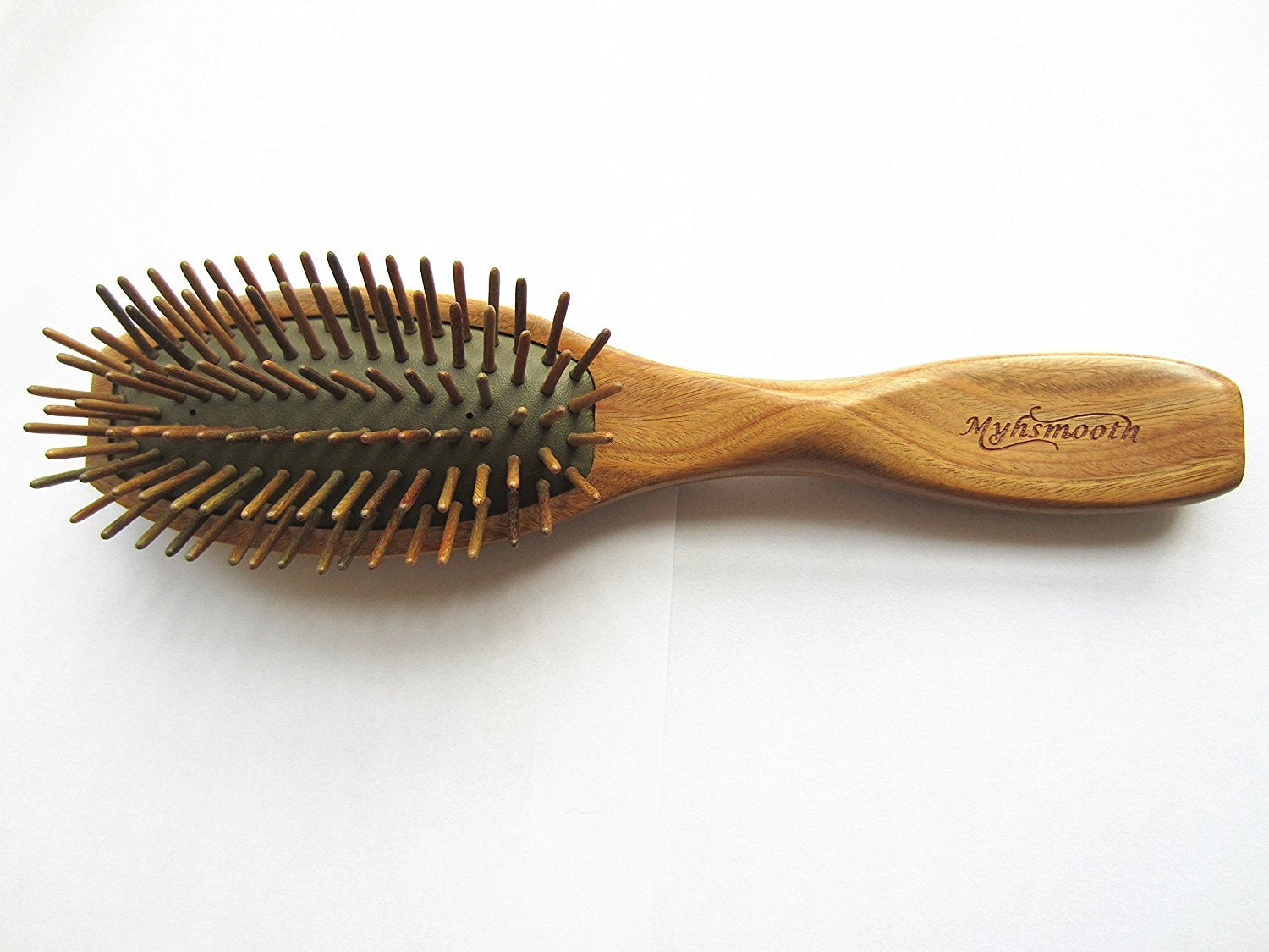 Myhsmooth G2s-am-gs Big Size Professional Handmade Natural Green Sandalwood No Static Hair Brush Air Bag Massage Comb Hair Comb 