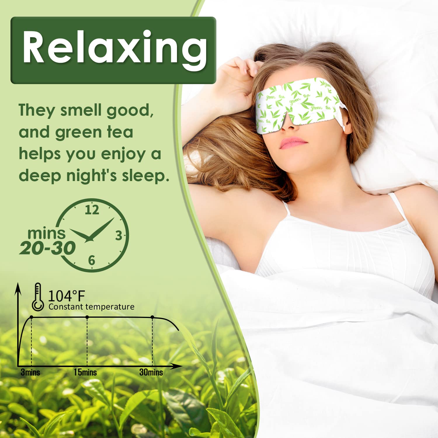 Zhenyemei Steam Eye Mask,20 Packs Self Heating Spa Eye Masks,Warming Eye Mask,Disposable Heated Eye Mask For Dry Eyes Fatigue Da