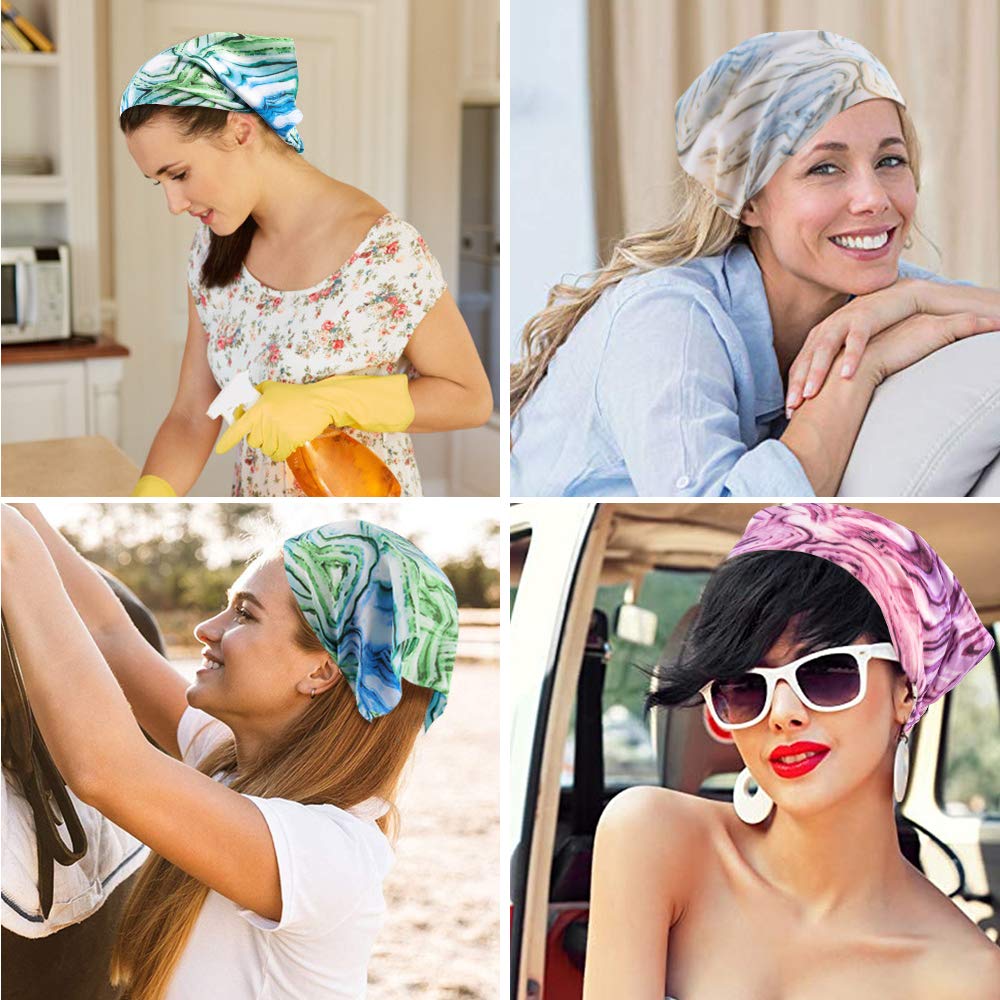 Tobatoba Bandana Headbands For Women, 5 Pack Tie Dye Hair Bandanas For Women
