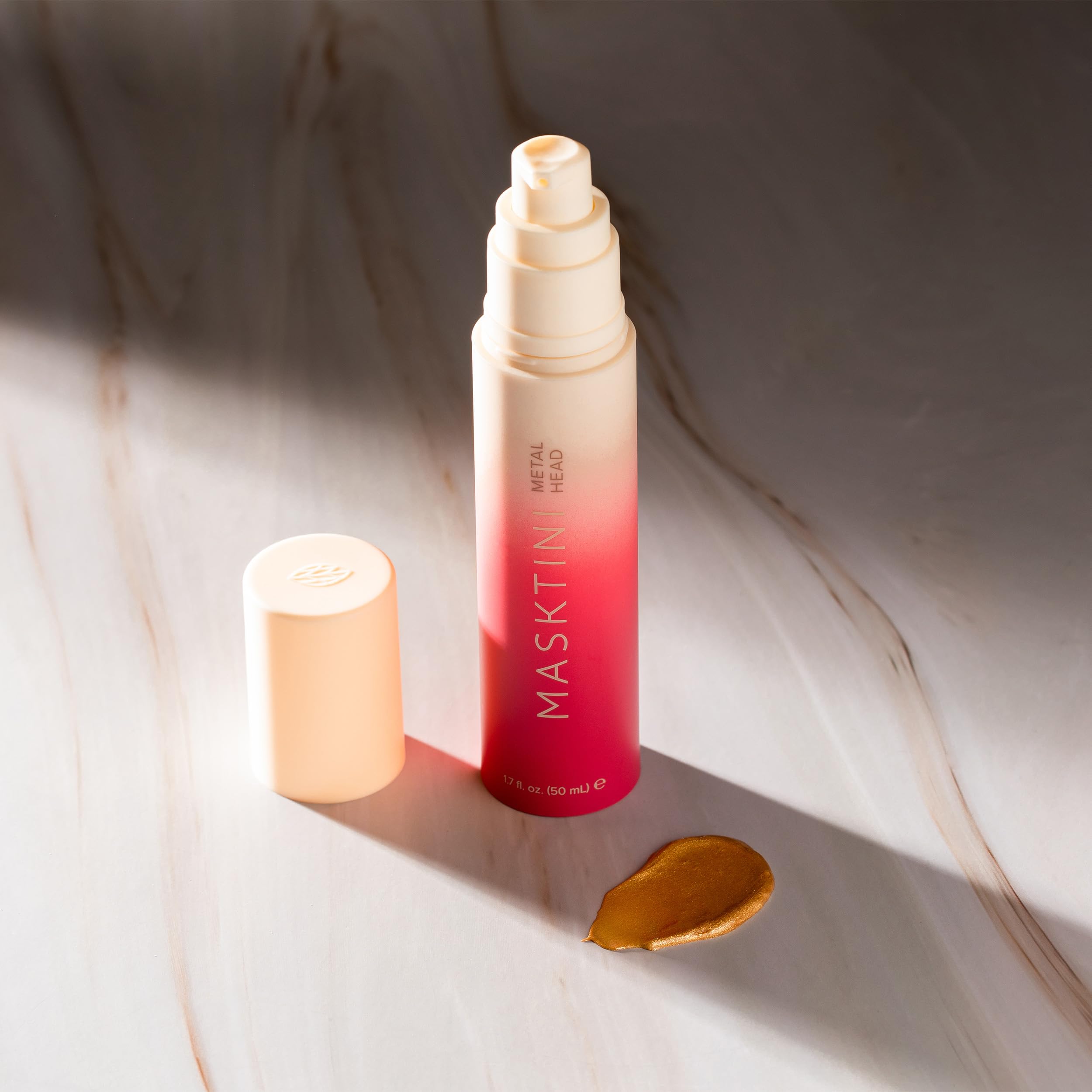 Masktini Metal Head Gold Brightening Mask, 1.7 Oz - Vitamin C Face Mask - Hydrating Face Mask - Skin Care For Dry And Dull Skin