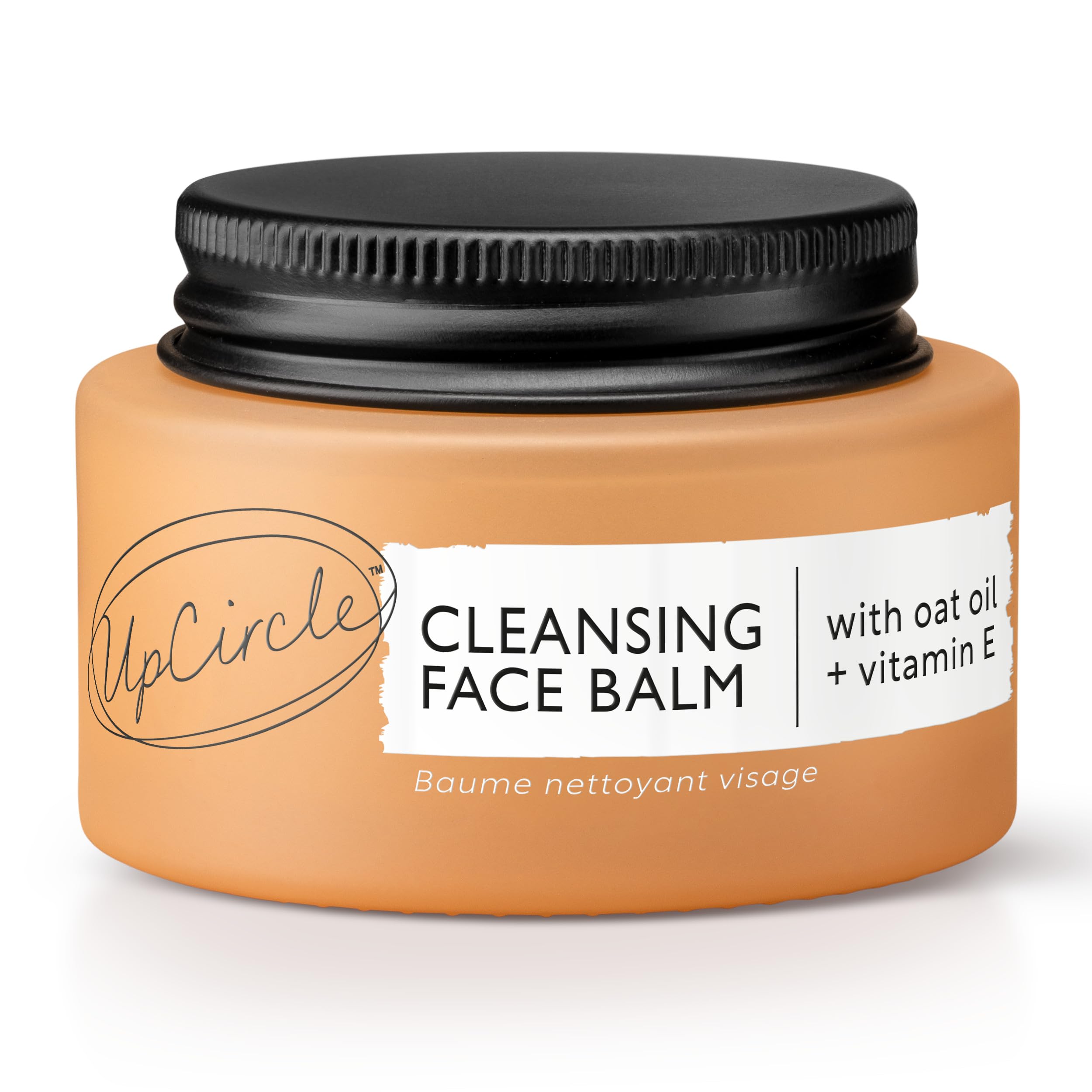 Upcircle Cleansing Face Balm With Apricot 1.7Oz - 100% Natural Cleanser To Remove Makeup, Including Waterproof Mascara + Clear B