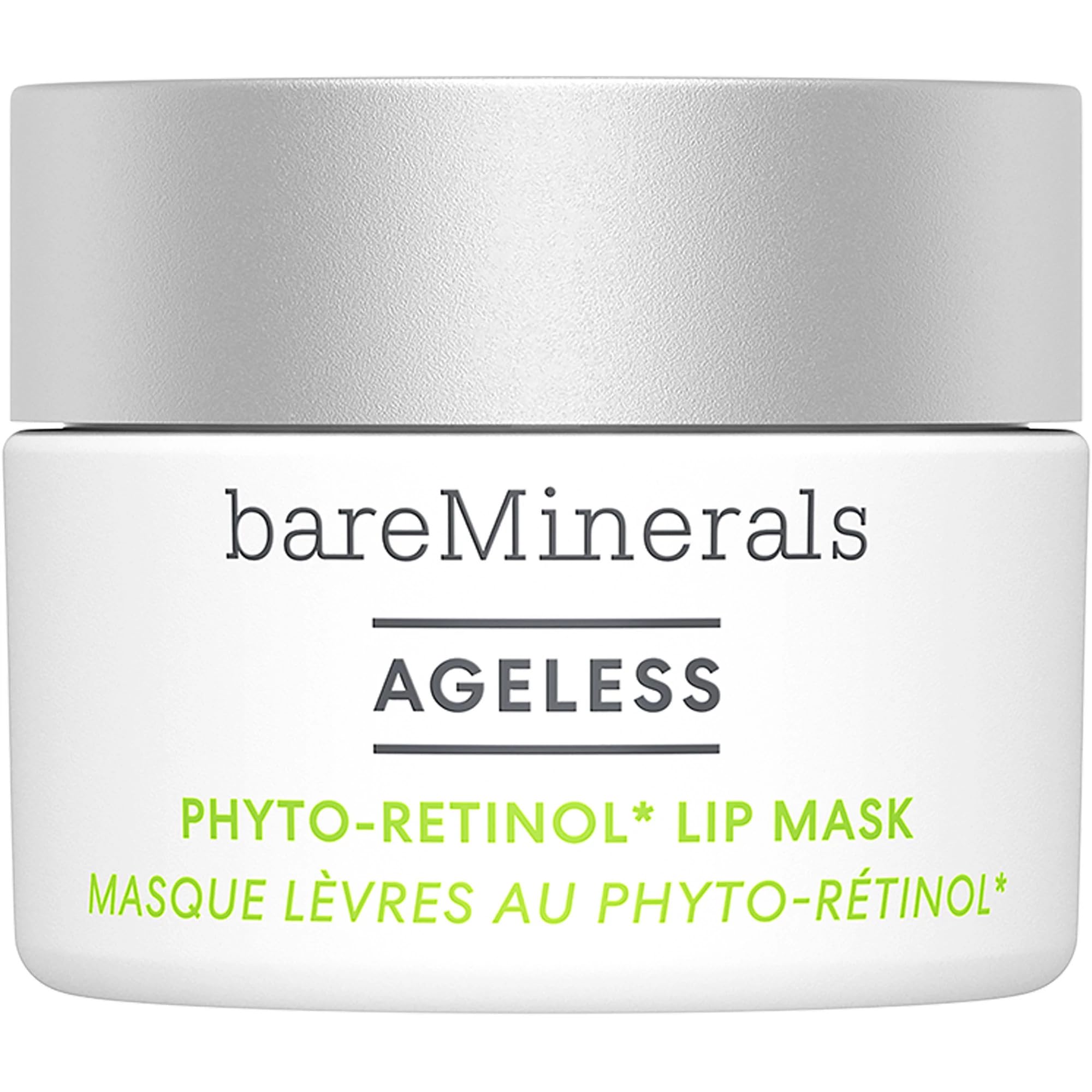 bareMinerals Ageless Phyto-Retinol Lip Mask with Plant-Based Retinol Alternative + Hyaluronic Acid, Leave-On Lip Sleeping Mask, 
