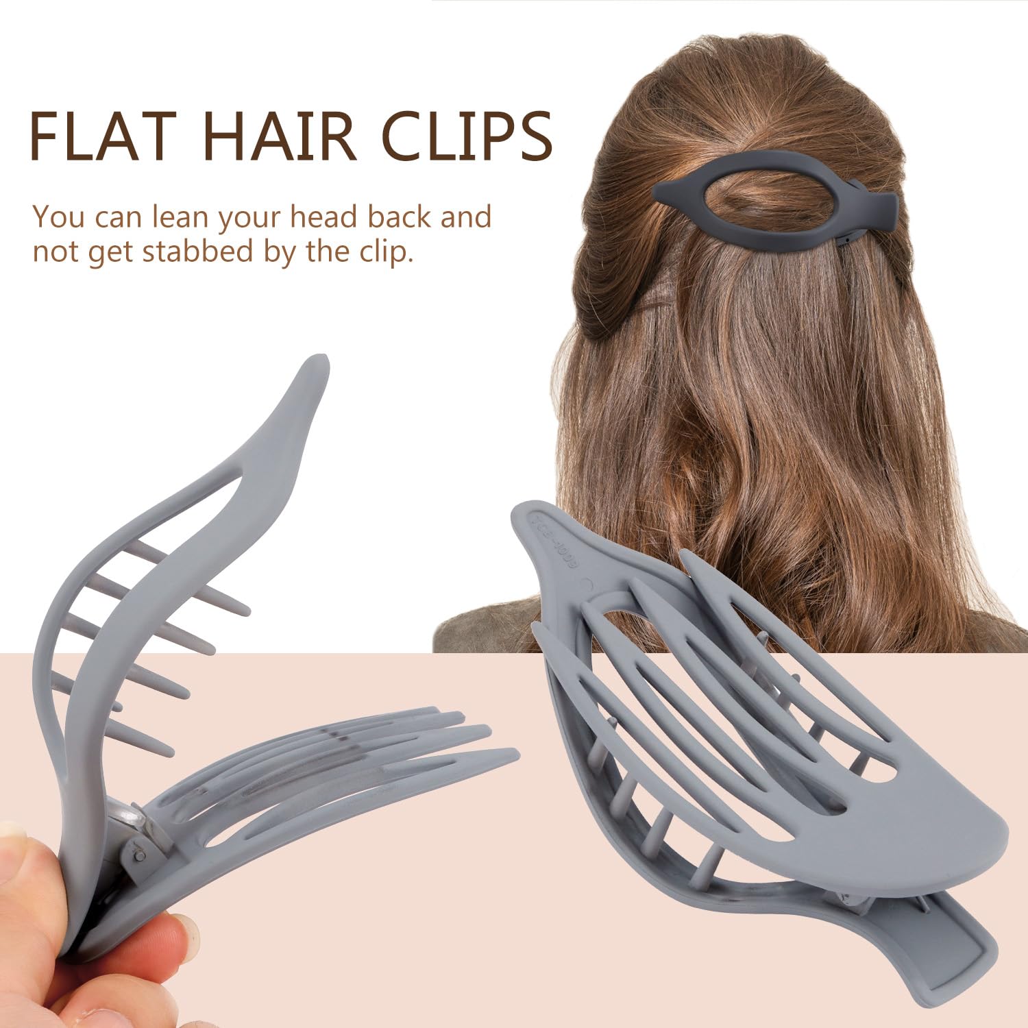 Atoden Hair Clips For Women 3Pcs Matte Claw Clips Large For Thick Hair Flat Hair Clips Alligator Hair Clips
