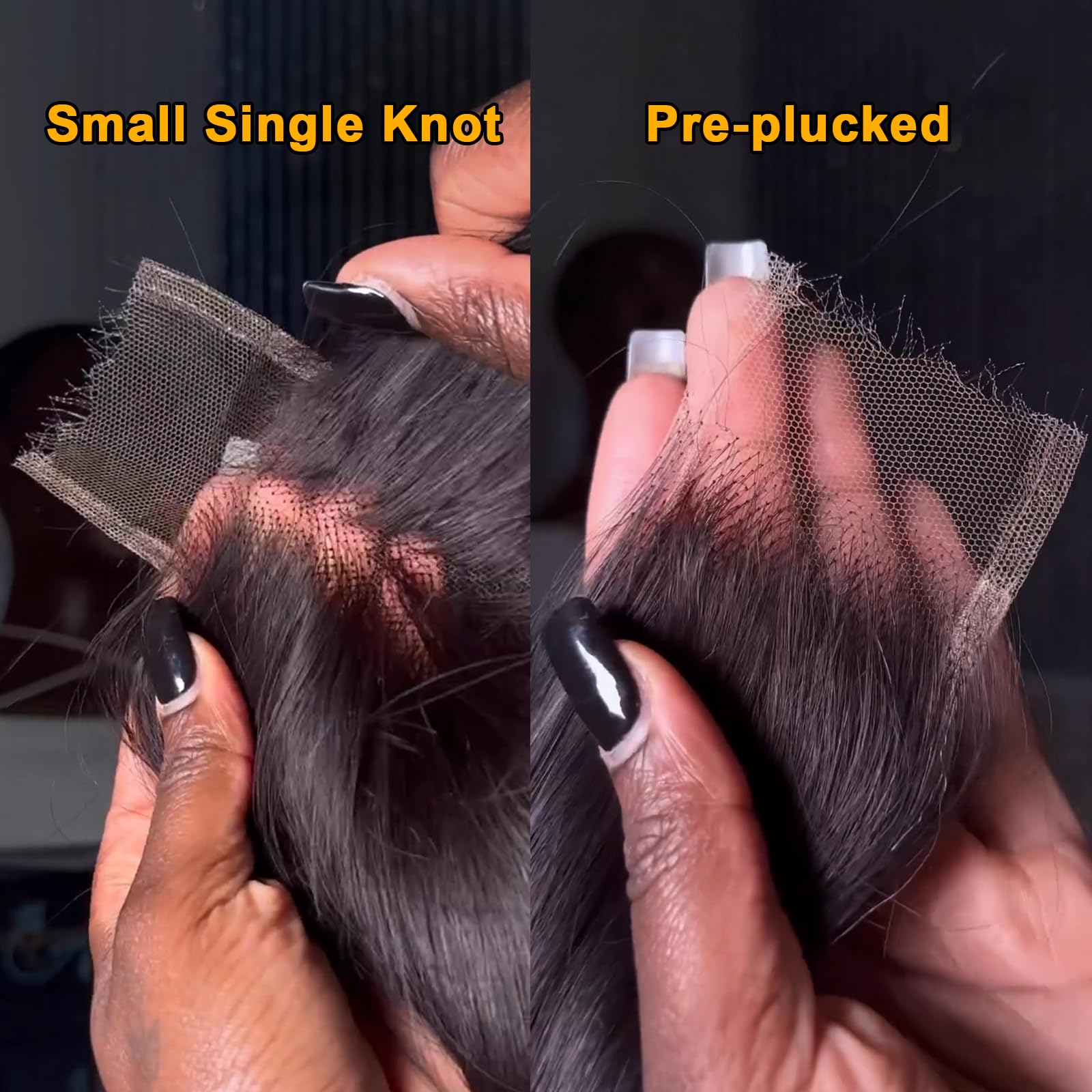 Beeos Skinlike Real Hd Lace Closure 2X6 Straight Human Hair Closure Pre Plucked Bleacheck Knots 0.10Mm Ultra-Thin Invisible Swis