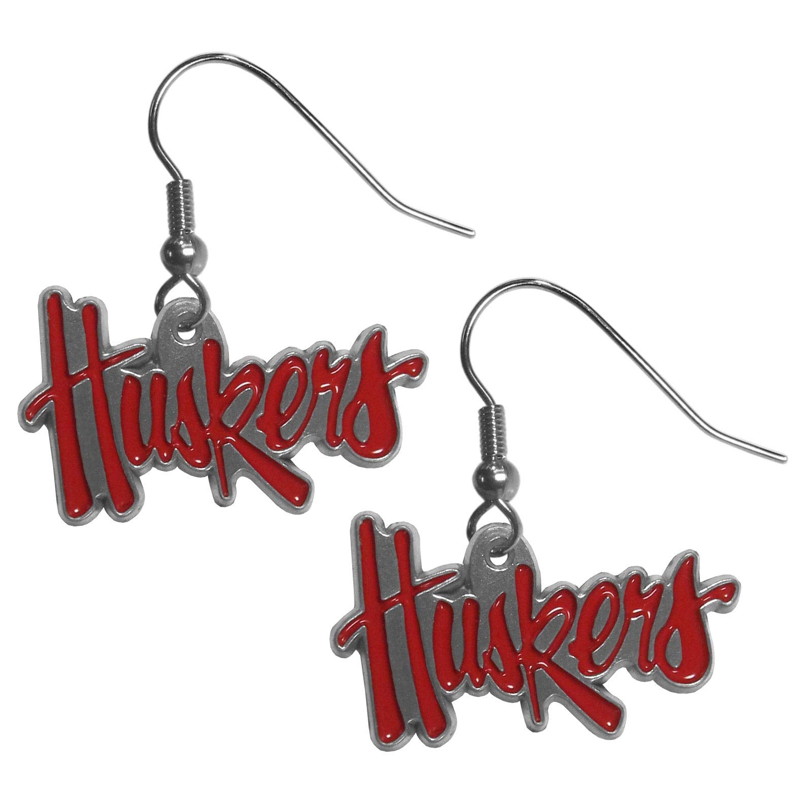 NCAA Siskiyou Sports Womens Nebraska Cornhuskers Dangle Earrings One Size Team Color