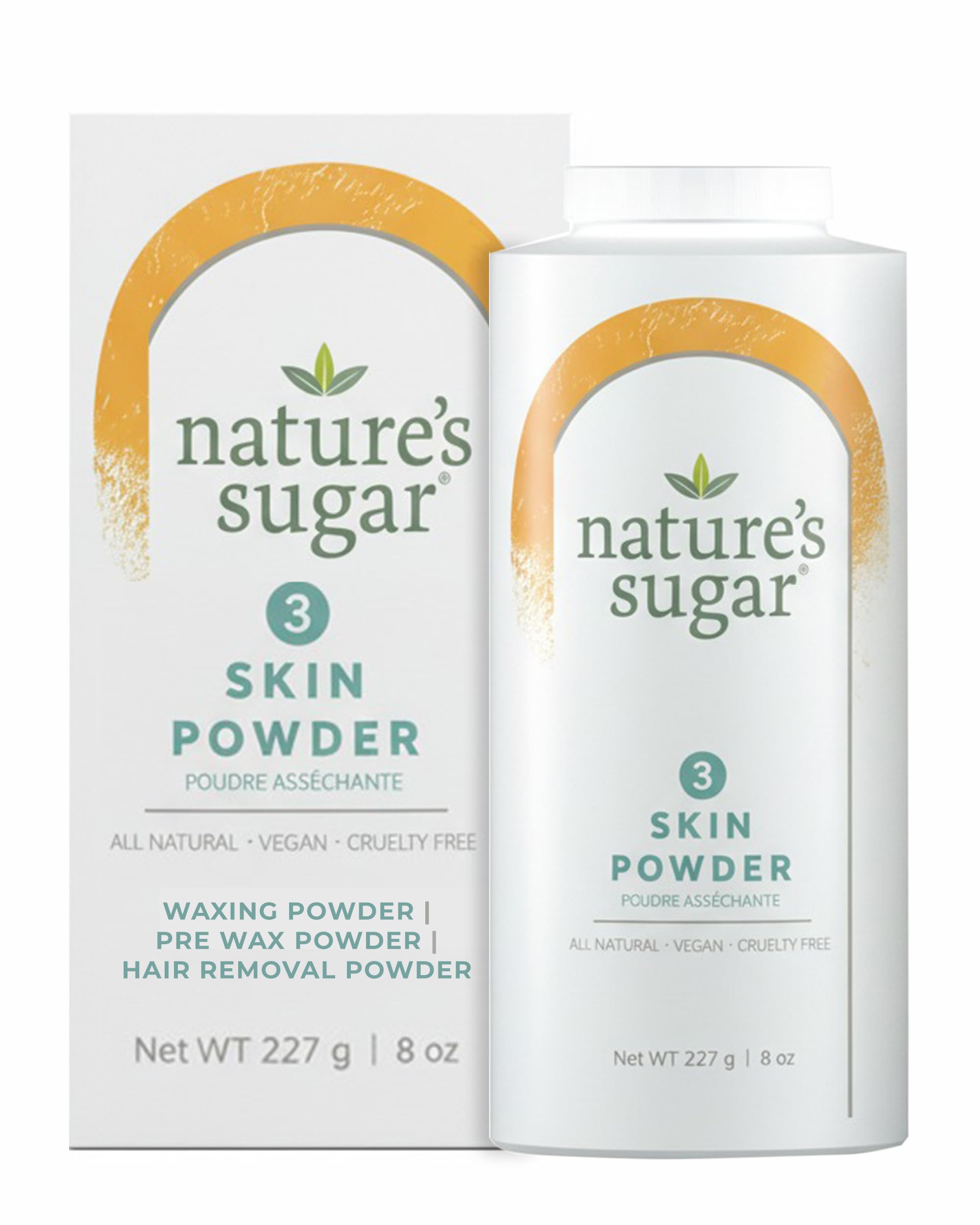 Natures Sugar Skin Prep Powder for Sugaring & Waxing  227 g