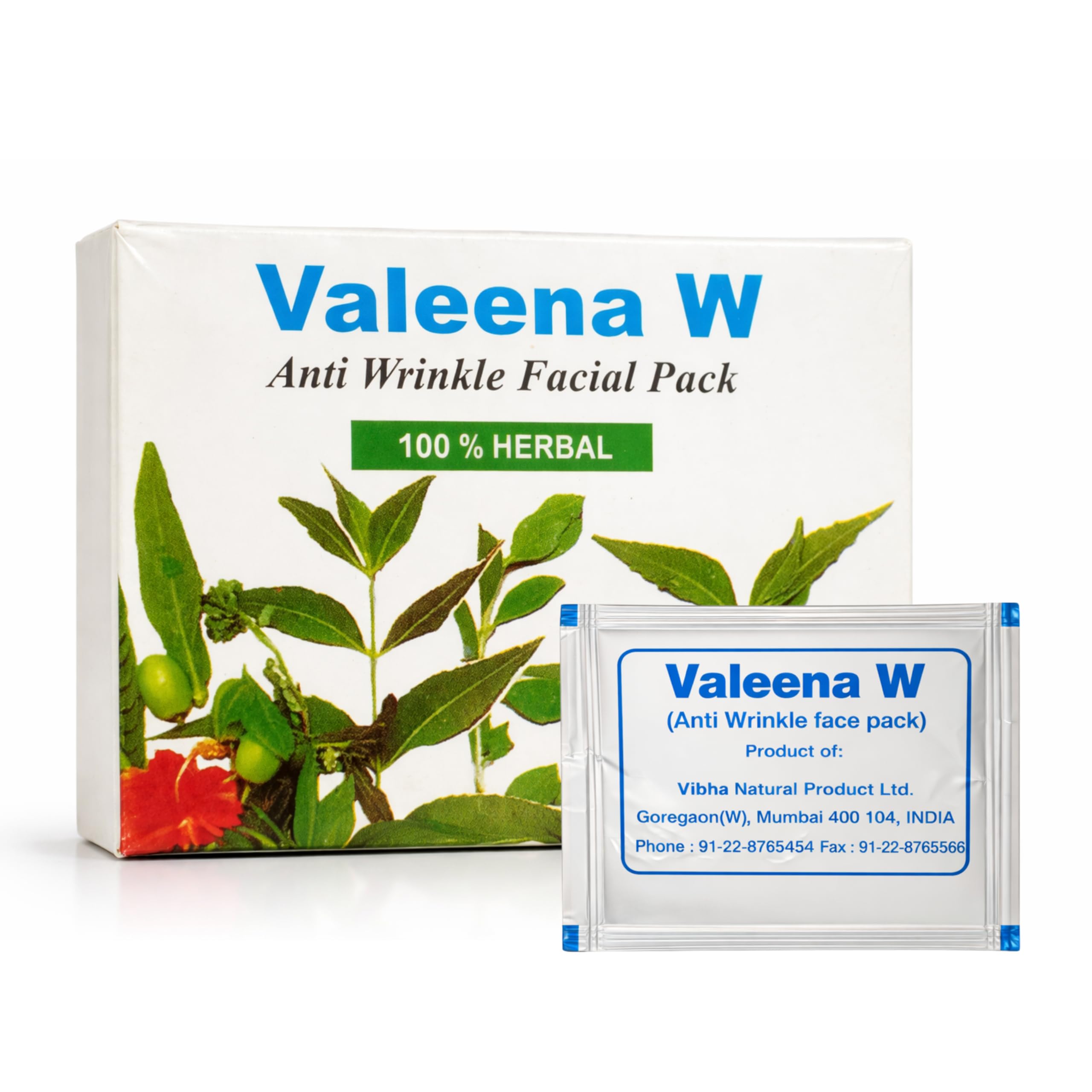 VibhaS Valeena W AntiWrinkle Face Pack  Herbal AntiAging Face Mask For Fine Lines, Wrinkle Reduction & Firm Skin | Natural S