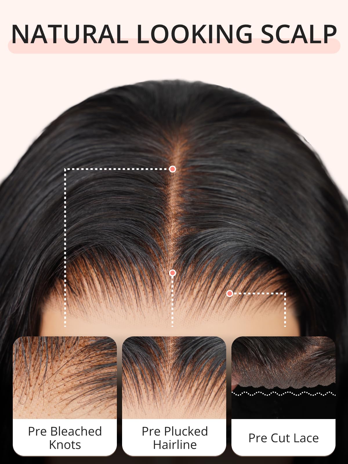 Megalook Wear And Go Glueless Body Wave Lace Front Wigs Human Hair Upgraded Pre Cut 6X5 Hd Lace Closure Wigs Human Hair Pre Pluc