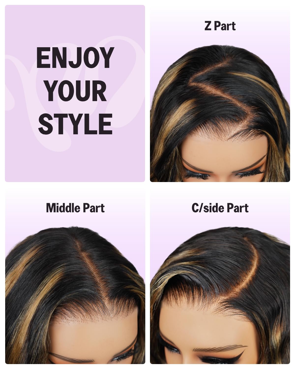 Megalook Wear And Go Glueless Wig 6X5 Balayage Wig Closure Wigs Human Hair 220% Density Highlight Loose Wave Glueless Wigs Human