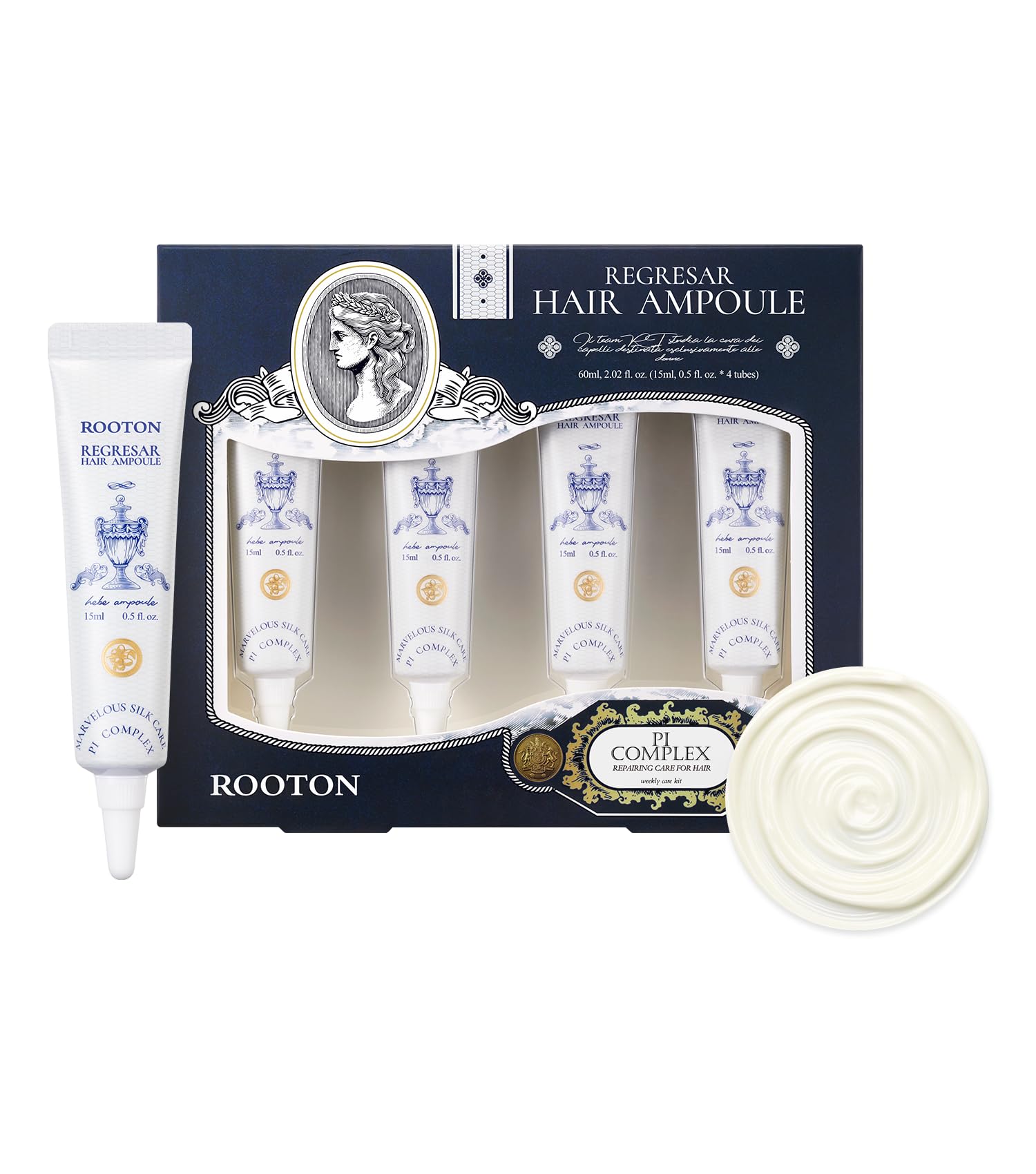 ROOTON Regresar Protein Hair Ampoule, LeaveIn Bonding Care for Damaged Hair, ProteinRich Formula Restores & Strengthens, Soft 