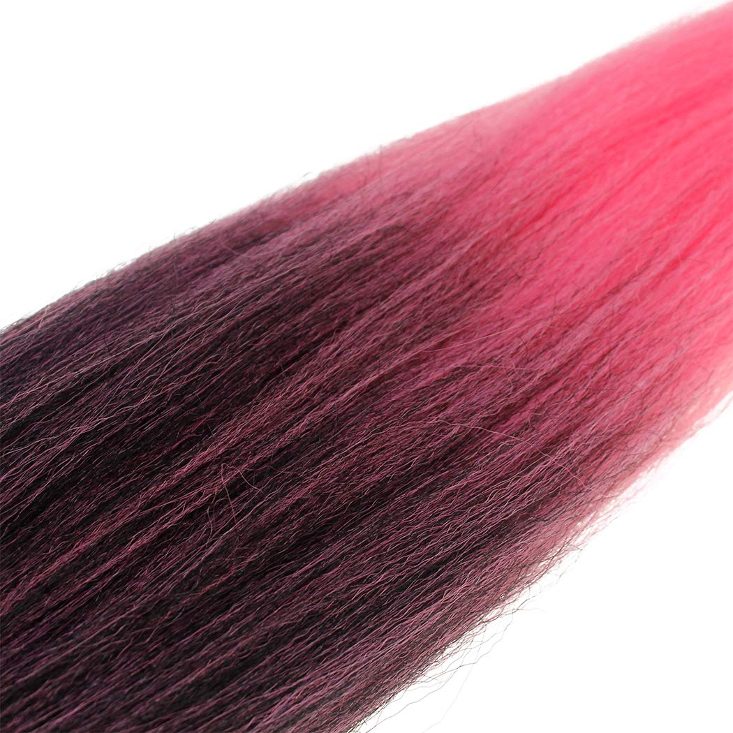 Dorsanee Ombre Pink Braiding Hair Pre Stretched 20 Inch 6 Packs Braiding Hair Extensions For Crochet Box Braids Twists Locs Hair