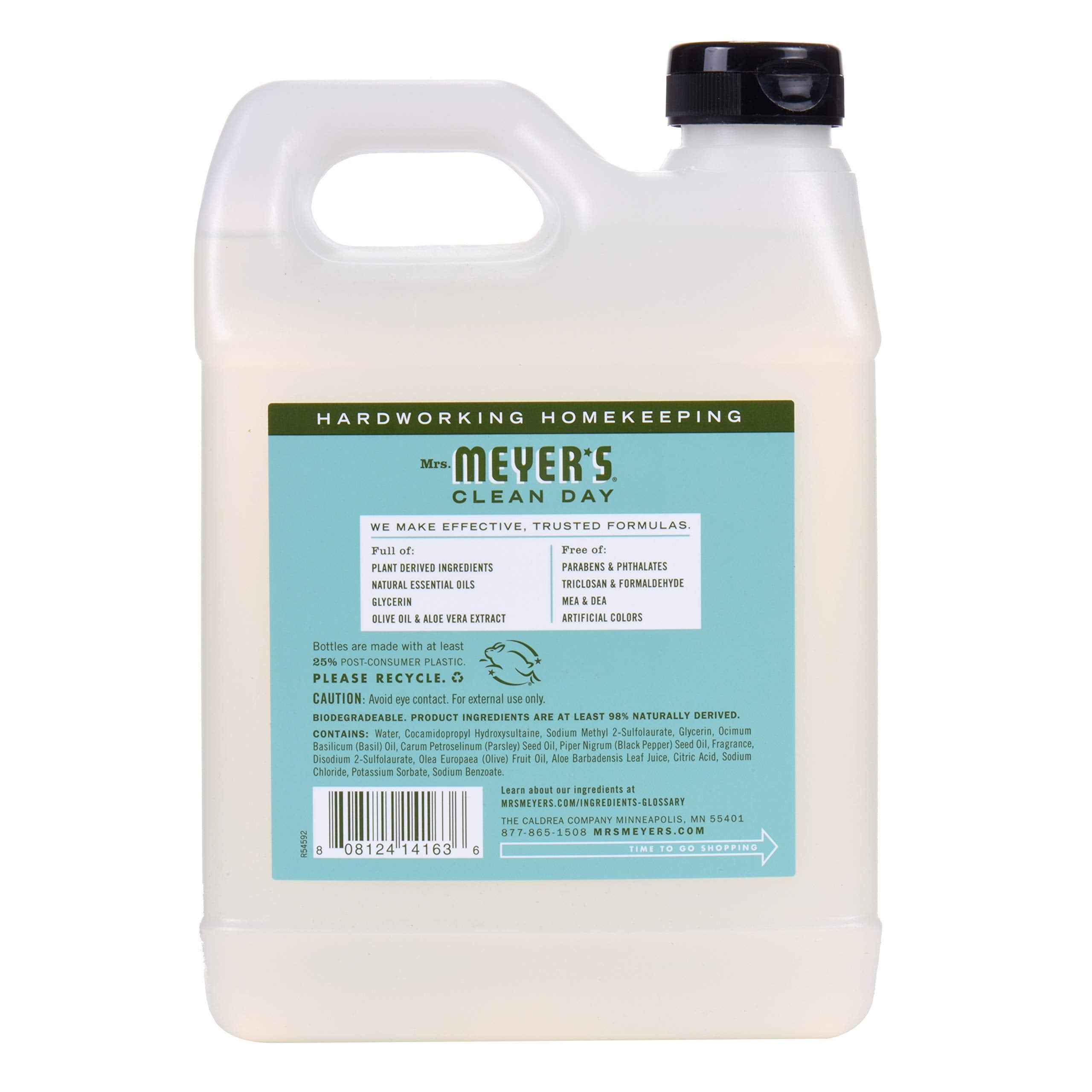 Mrs. Meyer 'S Clean Day Hand Soap Refill Scent Variety Pack 2 Ct (Basil + Lemon Verbena)