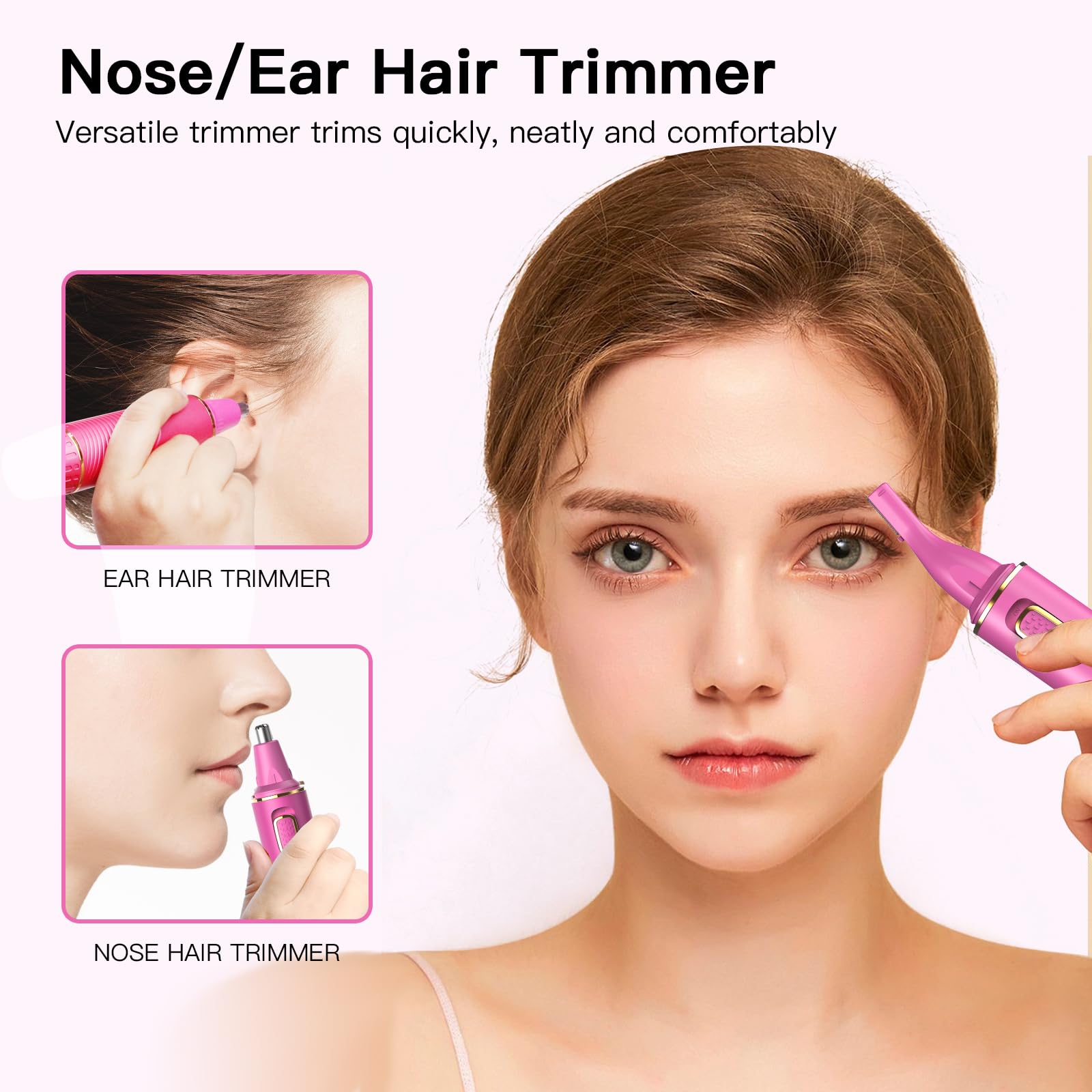 Nose Hair Trimmer For Women, 2024 Painless Usb Rechargeable Nose Hair Trimmer, Ear And Nose Hair Trimmer For Women, Professional
