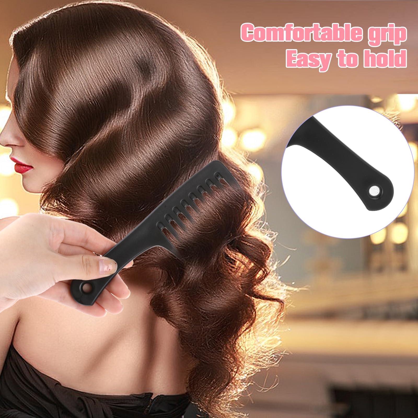 Wide Tooth Comb, 2 Pack Small Hair Combs For Women, Portable Travel Detangling Comb Anti-Satic Curl Comb No Tangle Hair Brush Sh