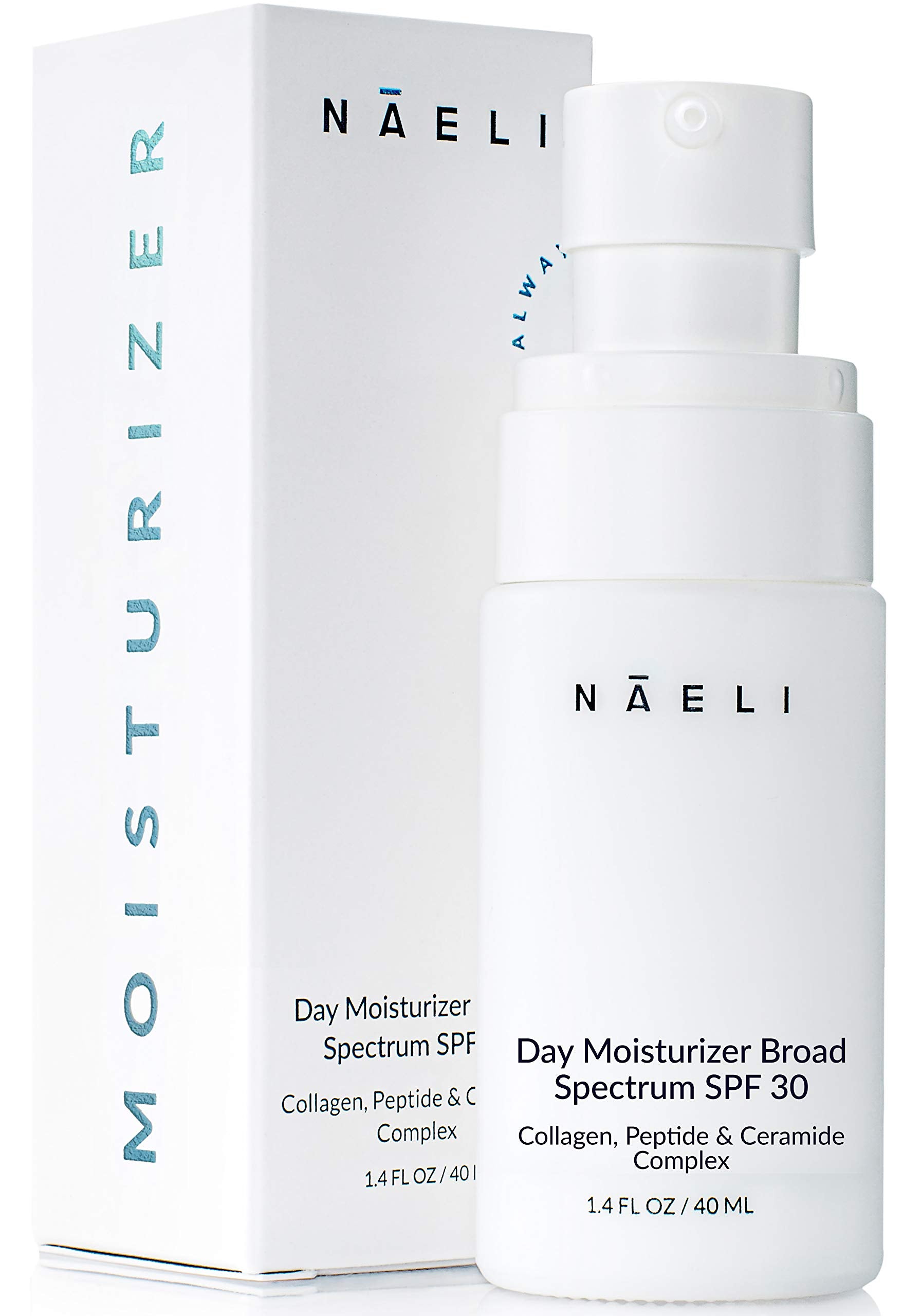 Naeli Face Moisturizer With Spf 30, Anti Aging Collagen & Peptide Cream, Reduces Wrinkles - Lightweight Skin Hydration With Hyal