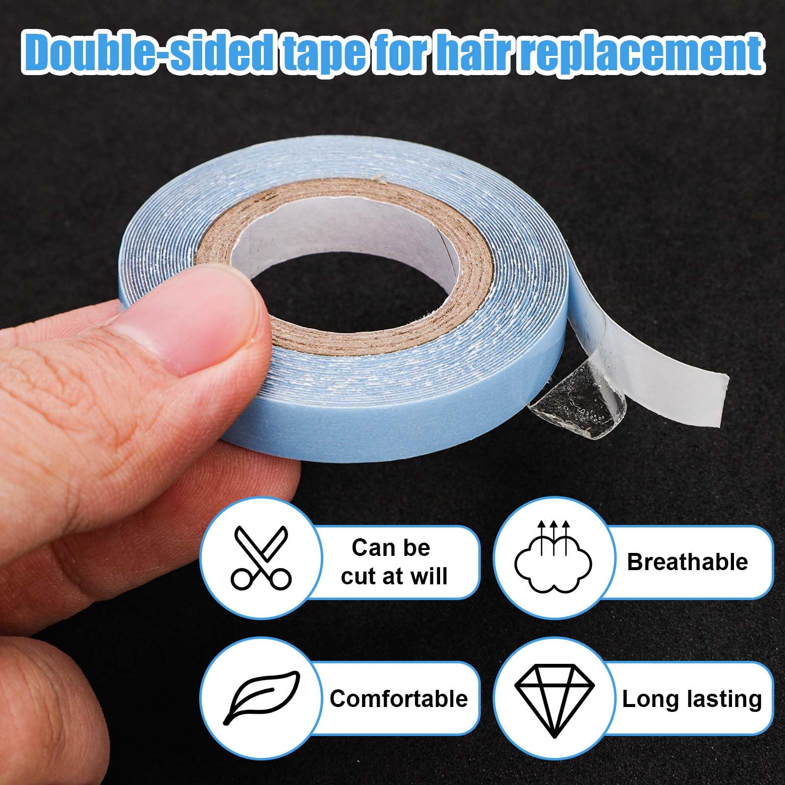 Nqeuepn 2 Rolls Hair Extension Tape, 9.84 Feet Hair Wig Tape Double Sided Adhesive Tape For Hair Extensions Hair Extension Tape
