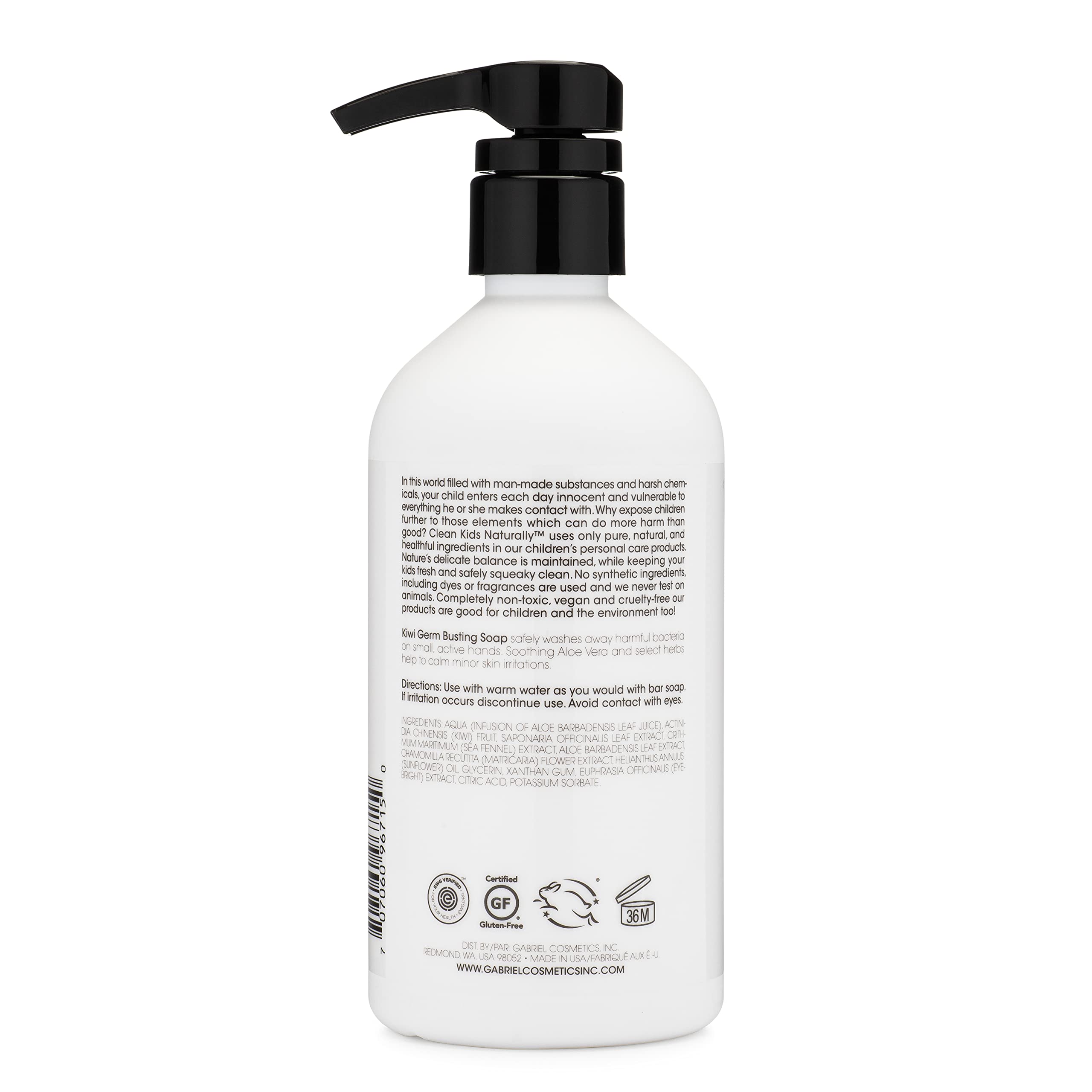 Gabriel Cosmetics Clean Kids Naturally Kiwi Soap, 16 oz, EWG Verified (1)
