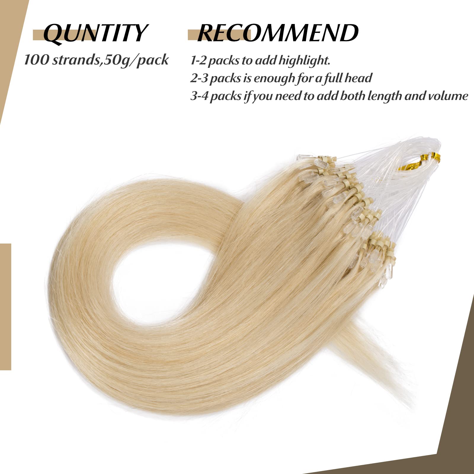 Sego Micro Beads Hair Extensions Human Hair Micro Loop Human Hair Extensions Natural Straight Micro Ring Hair Extensions Cold Fu