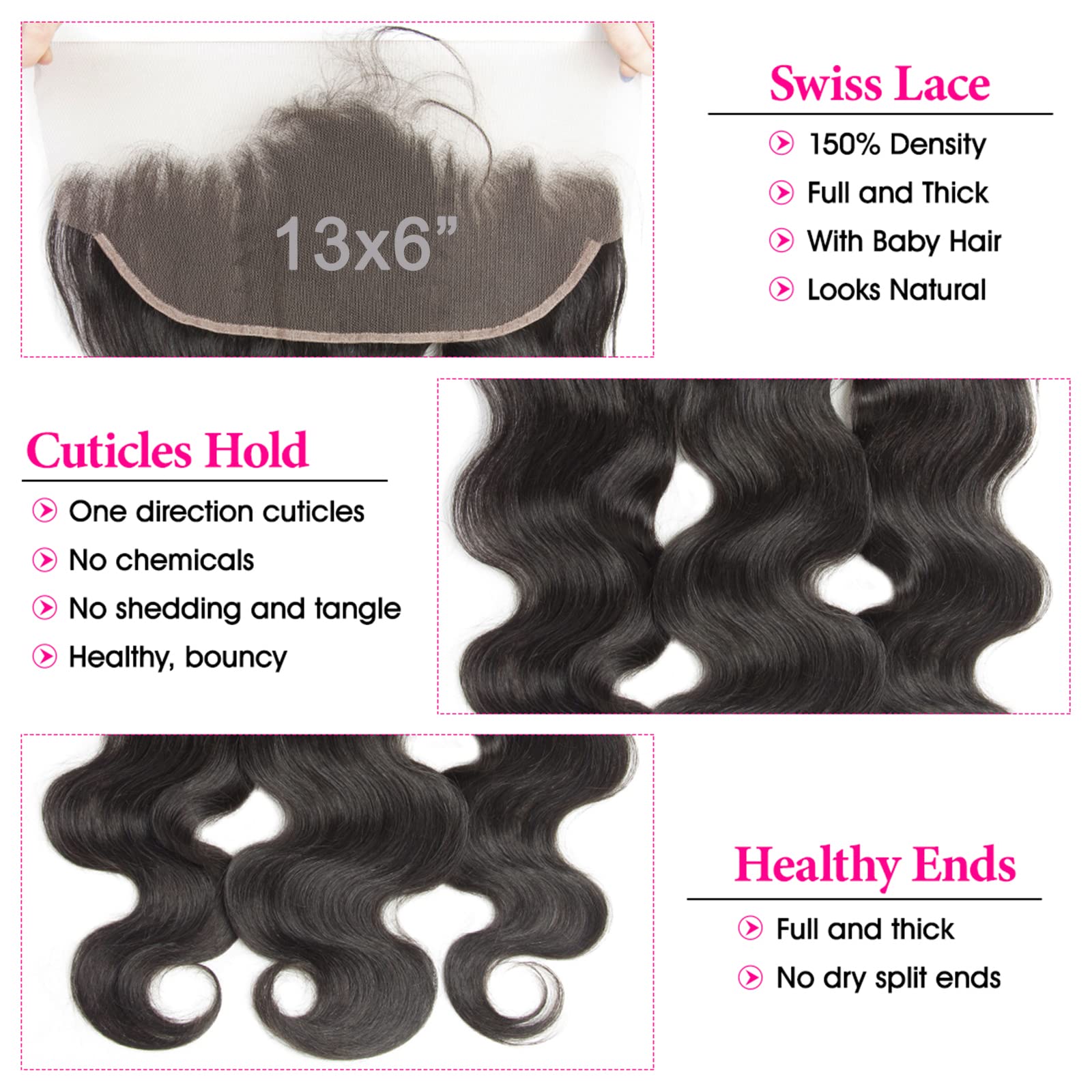 Lemoda 13X6 Frontal 18 Inch Body Wave Hd Transparent Lace Frontals 12A Brazilian Virgin Human Hair Lace Frontal Closure Natural
