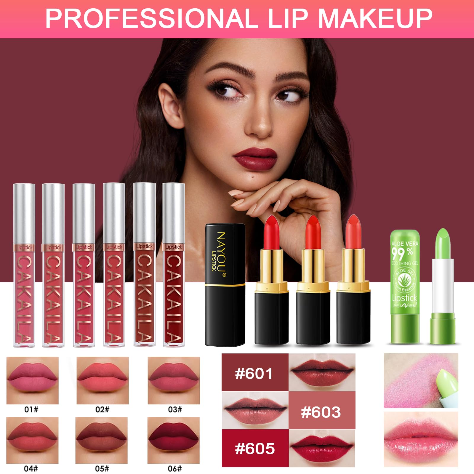 SHELAKIN All in One Makeup Kit for Women - Professional Travel Set, Includes Foundation, Eyeshadow, Lipstick, Brow Pencil, Beige/Nude