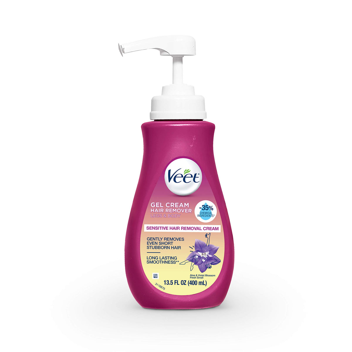 Veet Botanic Inspirations In Shower Cream, 13.5 Fl Oz., For Legs & Body (Packaging May Vary)