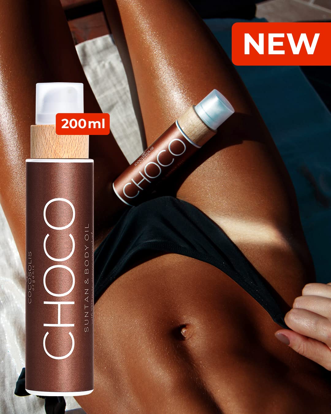 cOcOSOLIS cHOcO Suntan & Body Oil - Organic Tanning Bed Lotion - Deep chocolate Tan - Tanning Accelerator for Indoor Tanning Bed