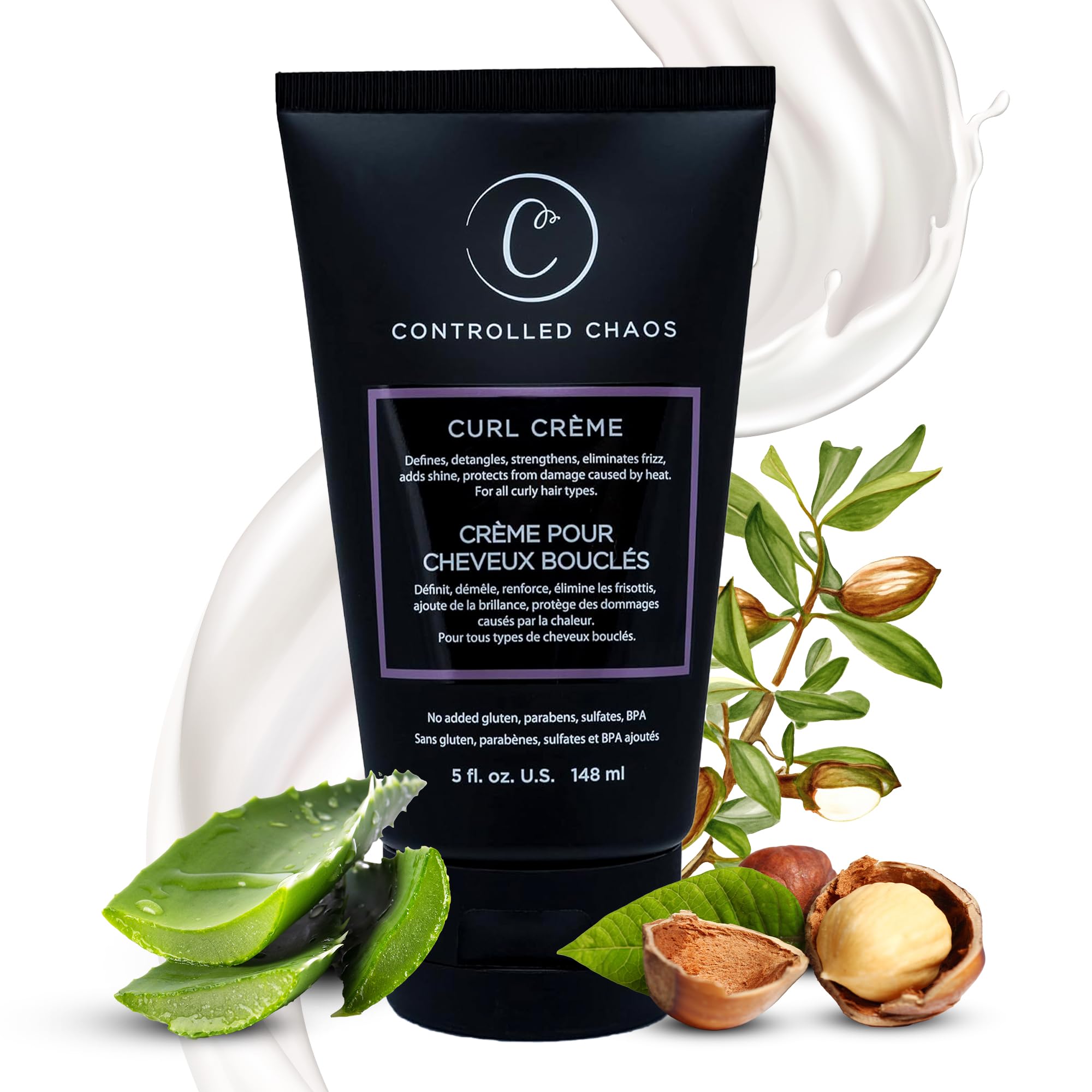 Controlled Chaos Curl Cream for Curly Hair Defining Cream with Shea Butter for Long Lasting Frizz Free Curls - Sulfate & Paraben