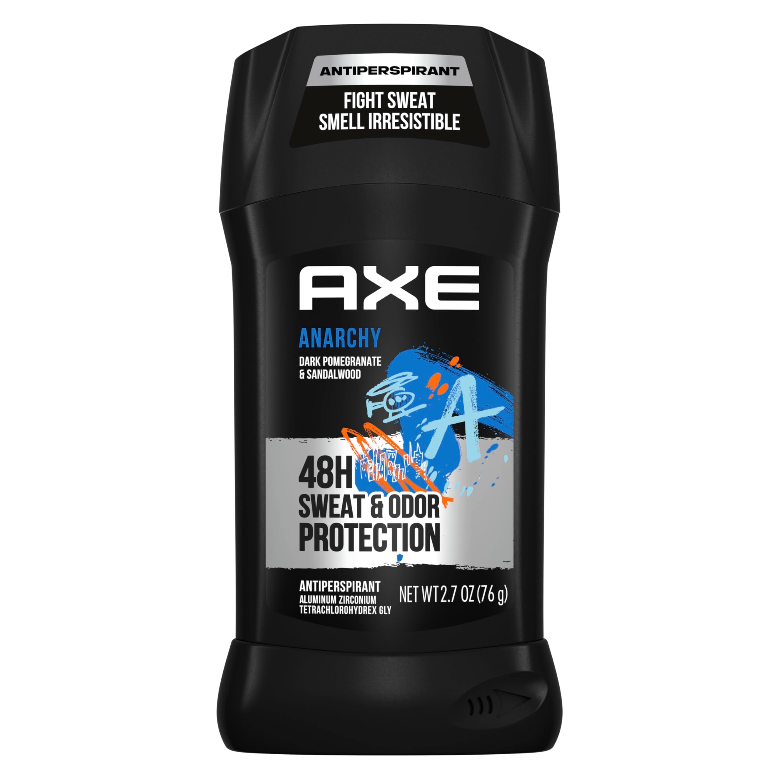 Axe Antiperspirant Stick For Men Anarchy 48 Hour Sweat And Odor Protection For Long Lasting Freshness, Dark Pomegranate & Sandal