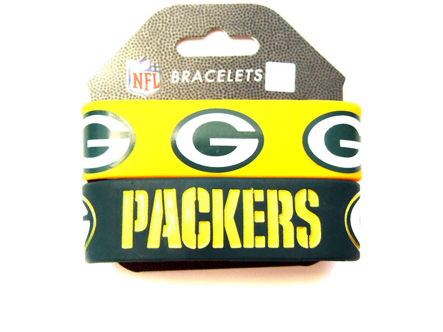 aminco Green Bay Packers Bracelets 2 Pack Wide