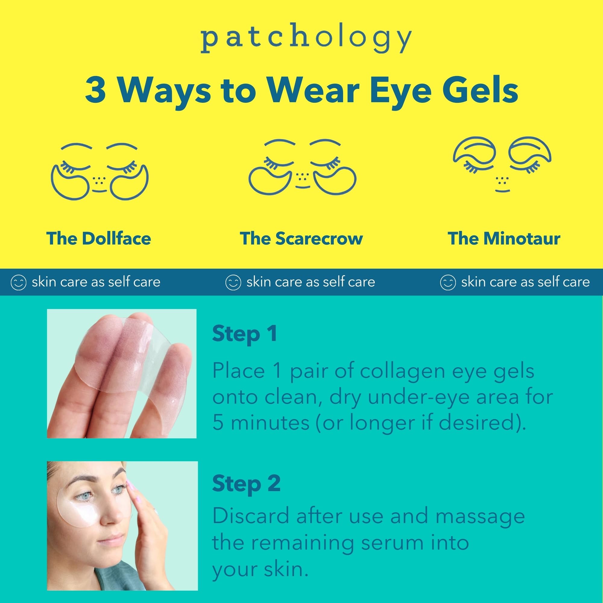 Patchology All Eyes On You Under Eye Mask - Retinol, Collagen & Green Tea Infused - Eye Gels for Dark Circles, Puffiness, & Wrin
