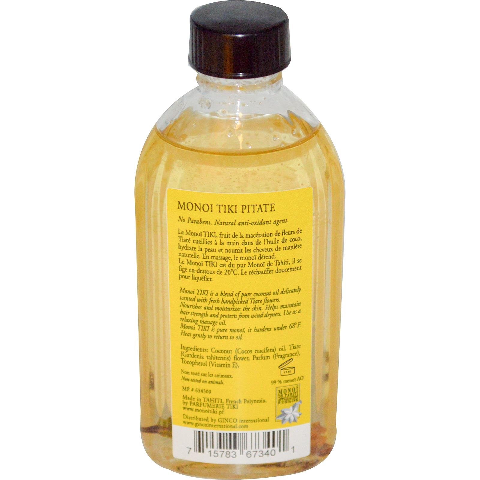 Coconut Oil Jasmine (Pitate) Monoi Tiare Cosmetics 4 Oz Oil