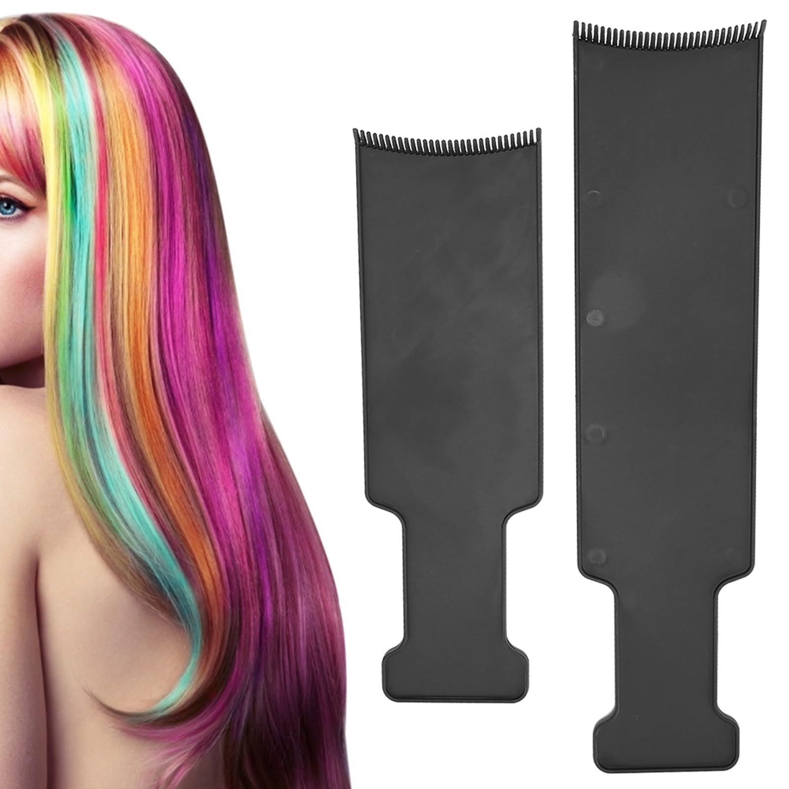 Balayage Board, Long Highlighting Paddle Board,Barber Shop Long Flat Top Paddle Board Comb with Teeth Hair Dye Coloring Kit Hair