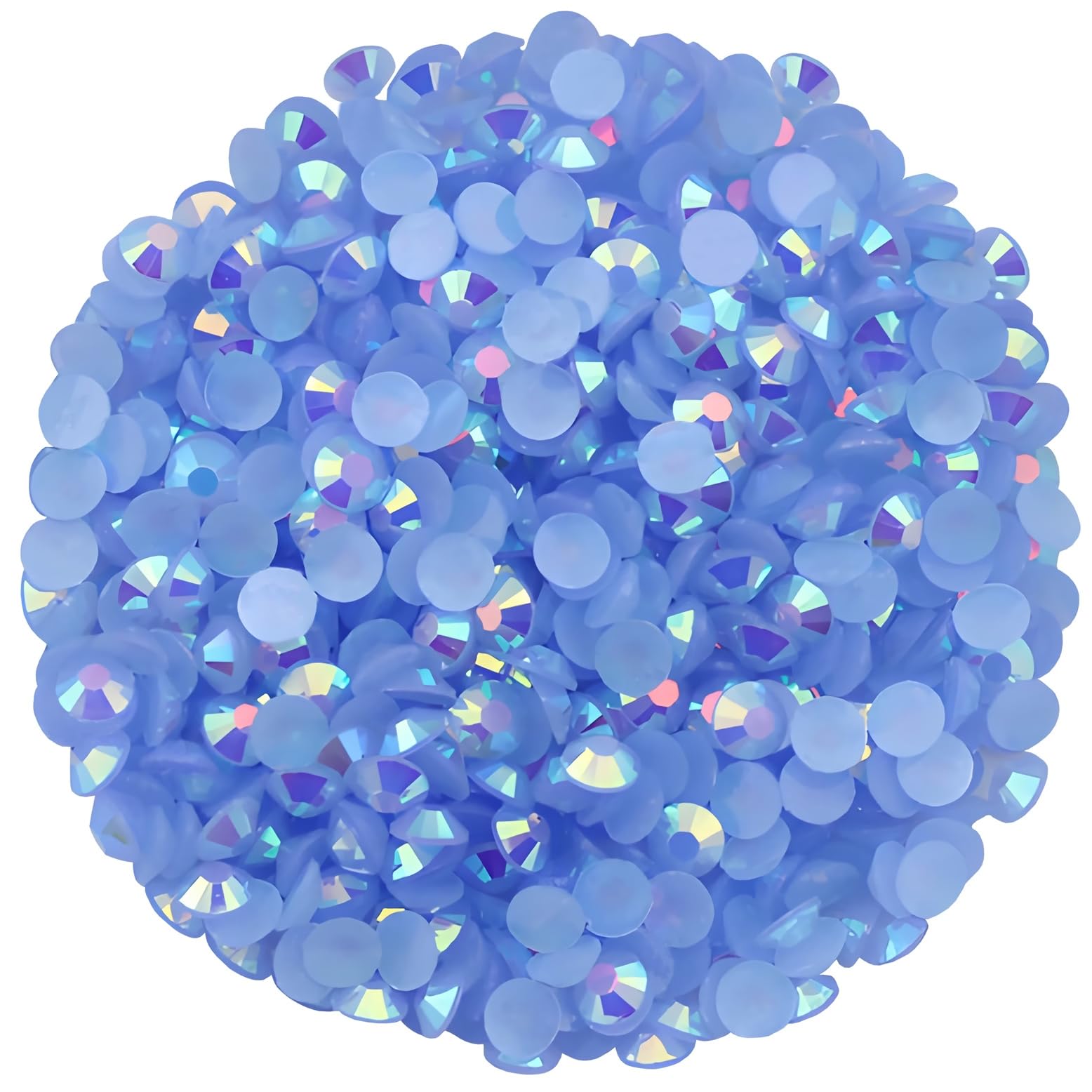 4500 Pcs SS12 3mm AB Flatback Rhinestones for Nails Art Crafts Glitter Round Shine Gems Crystals DIY Clothes Shoes (Light Sapphi