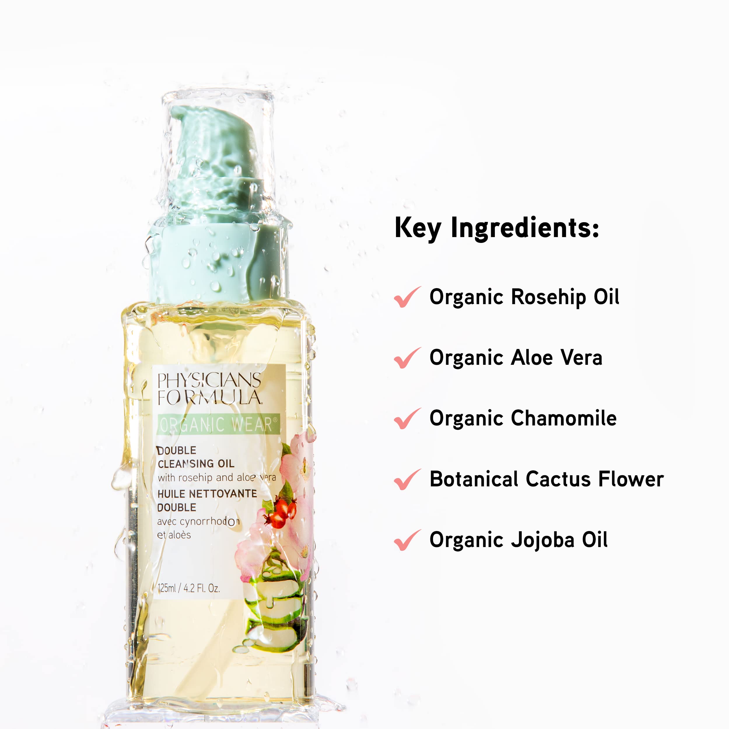 Organic Cleanser By Physicians Formula Organic Wear All Natural Double Cleansing Oil, Nourishing, Purifying, Dermatologist Teste