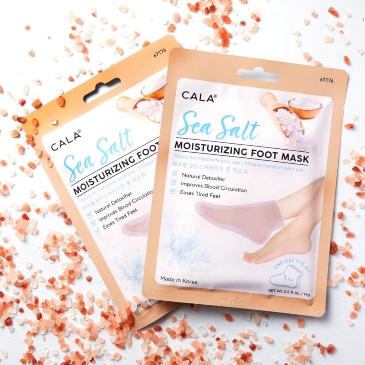 Cala Sea Salt Moisturizing Foot Mask 3 Count, 3 Count