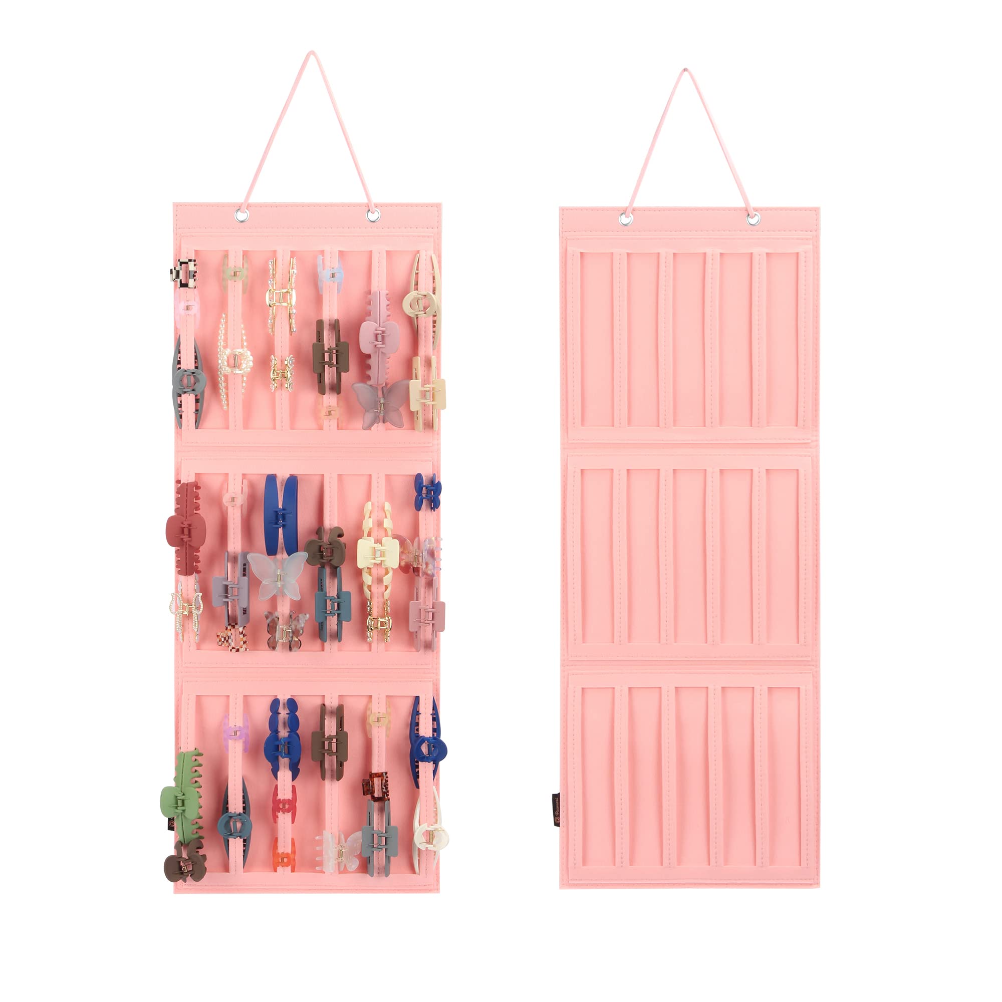 Hanging Hair Claw Clips Holder for Women, Claw Hair Clips Storage Organizer for Lady, Hair Banana Barrettes and Butterfly Jaw Cl