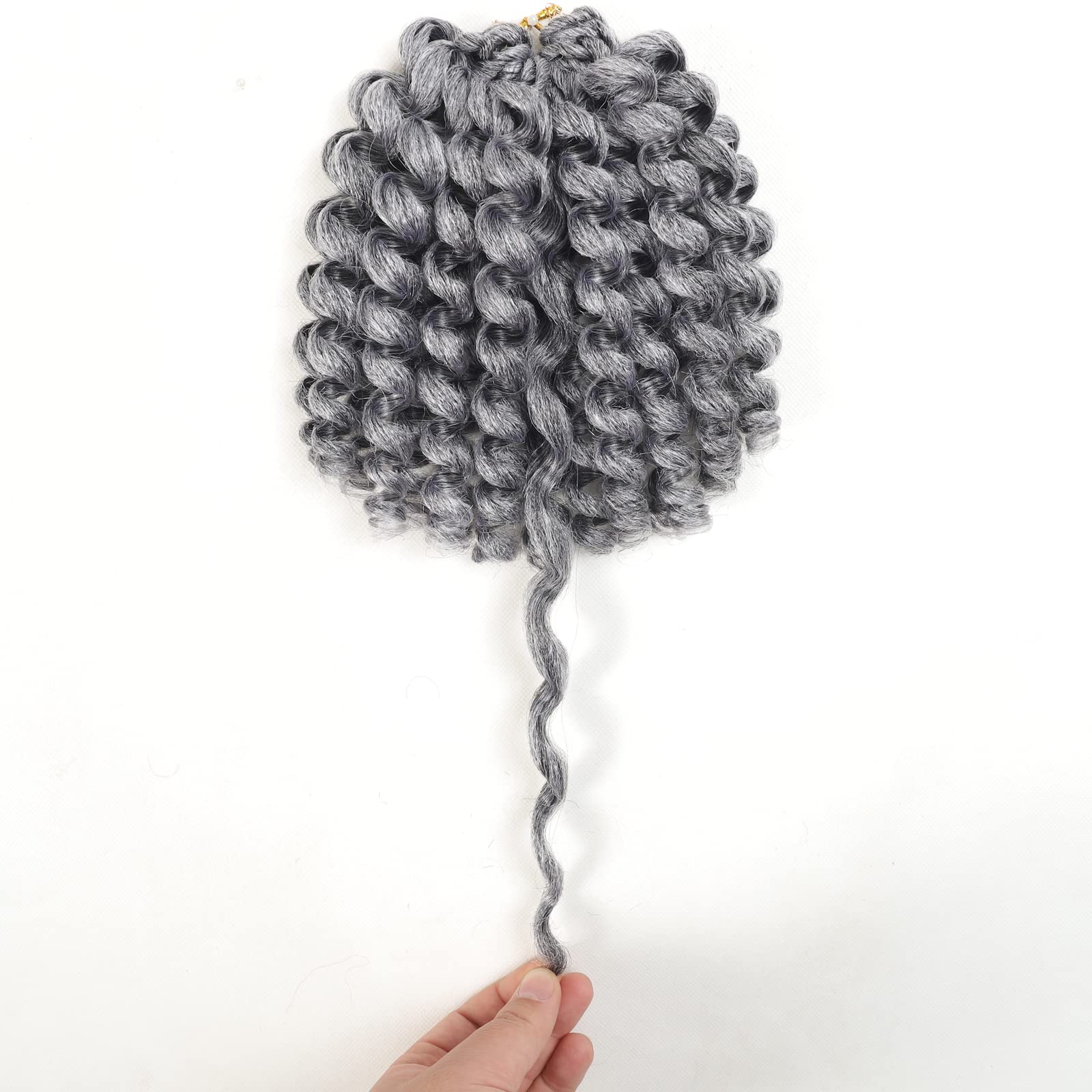 3Packs 2X Ringlet Wand curl Jamaican Bounce 8 inch Synthetic crochet Hair Extensions crochet Braiding Hair 20 Roots (8Inch (Pack