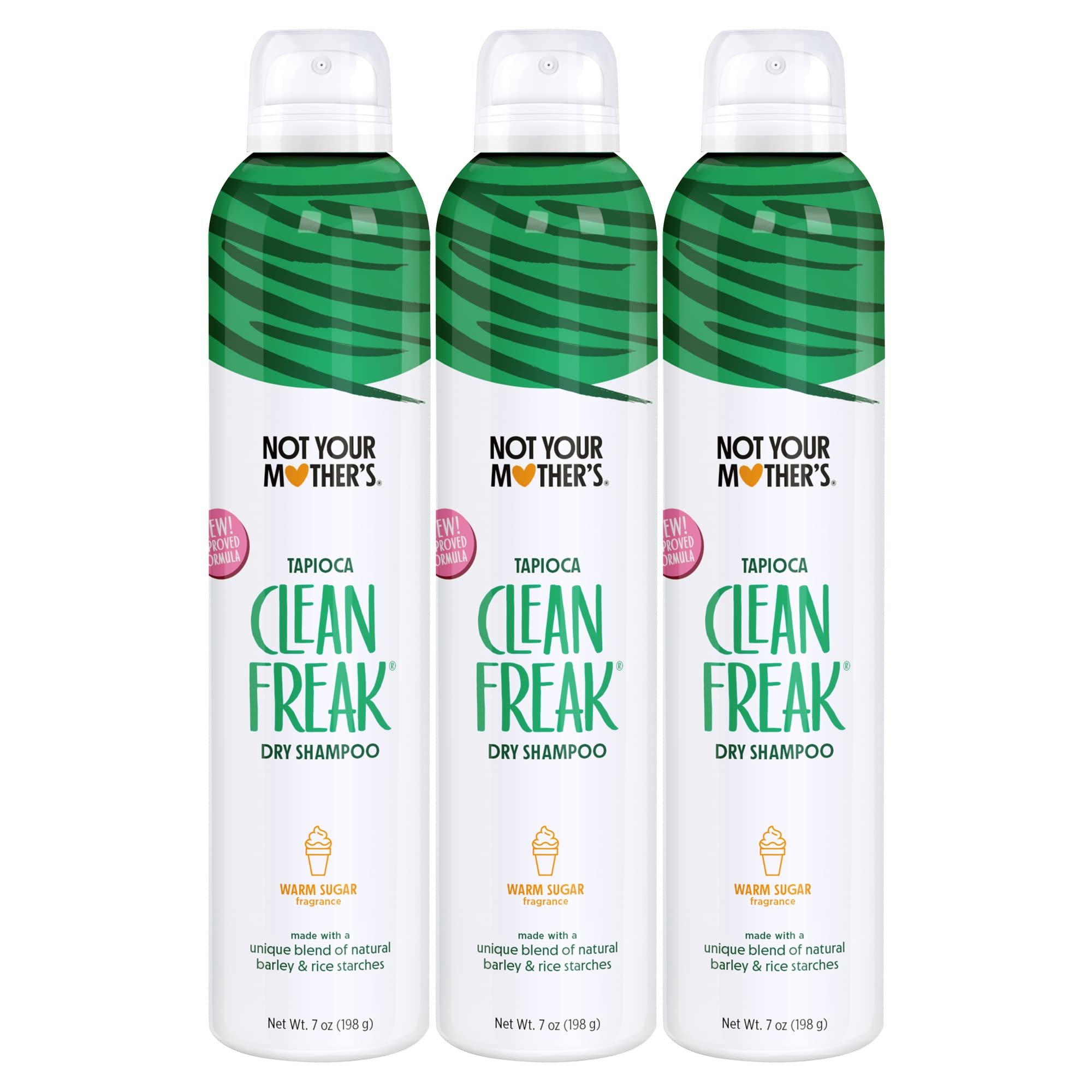 Not Your Mother's Clean Freak Tapioca Dry Shampoo (3-Pack) - 7 oz - Refreshing Dry Shampoo Instantly Absorbs Oil - Hair Essentia