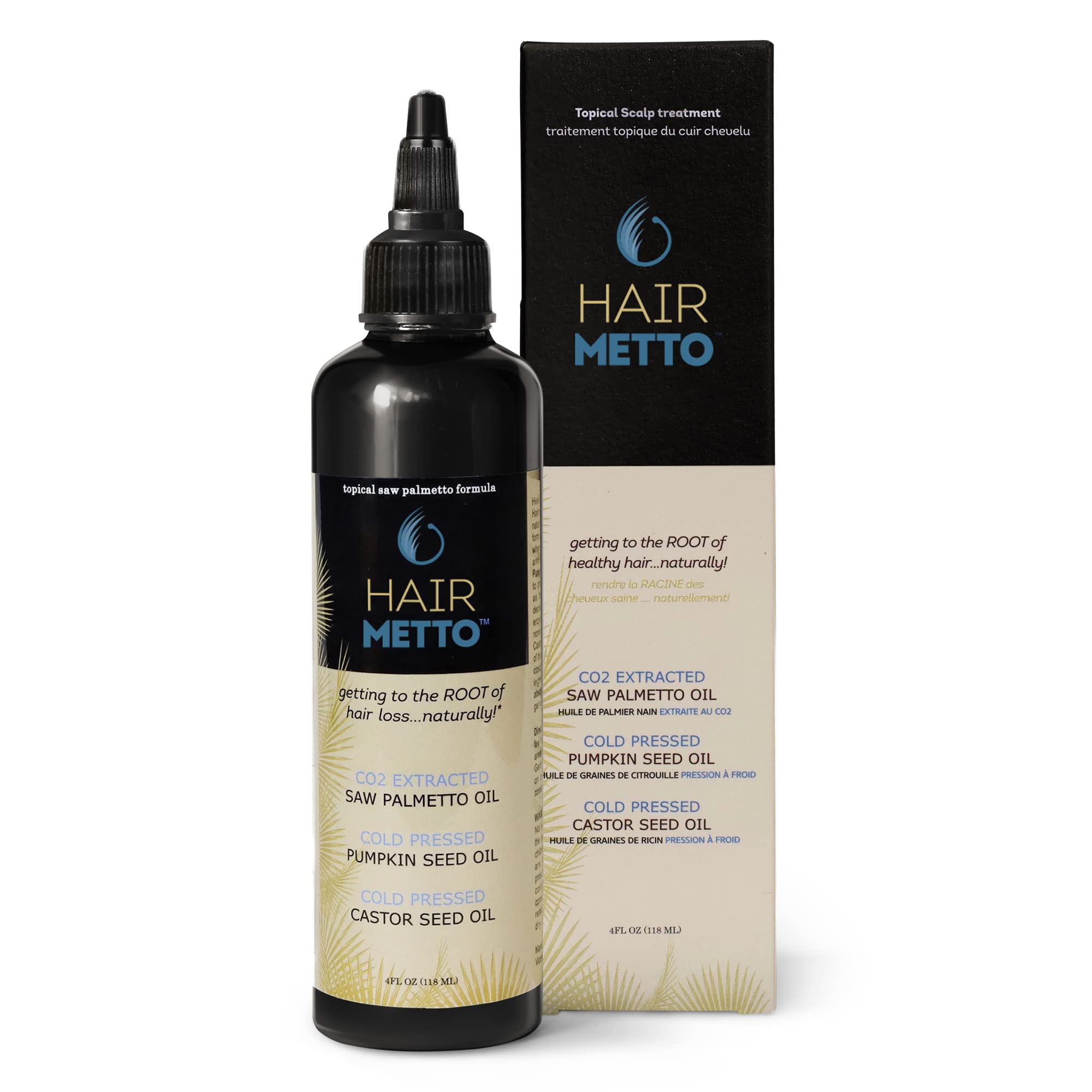 Hairmetto Topical Saw Palmetto And Pumpkin Seed Oil Extract For Hair Loss, Strengthens Hair Roots, Soothes Dry Scalp, With Rosem