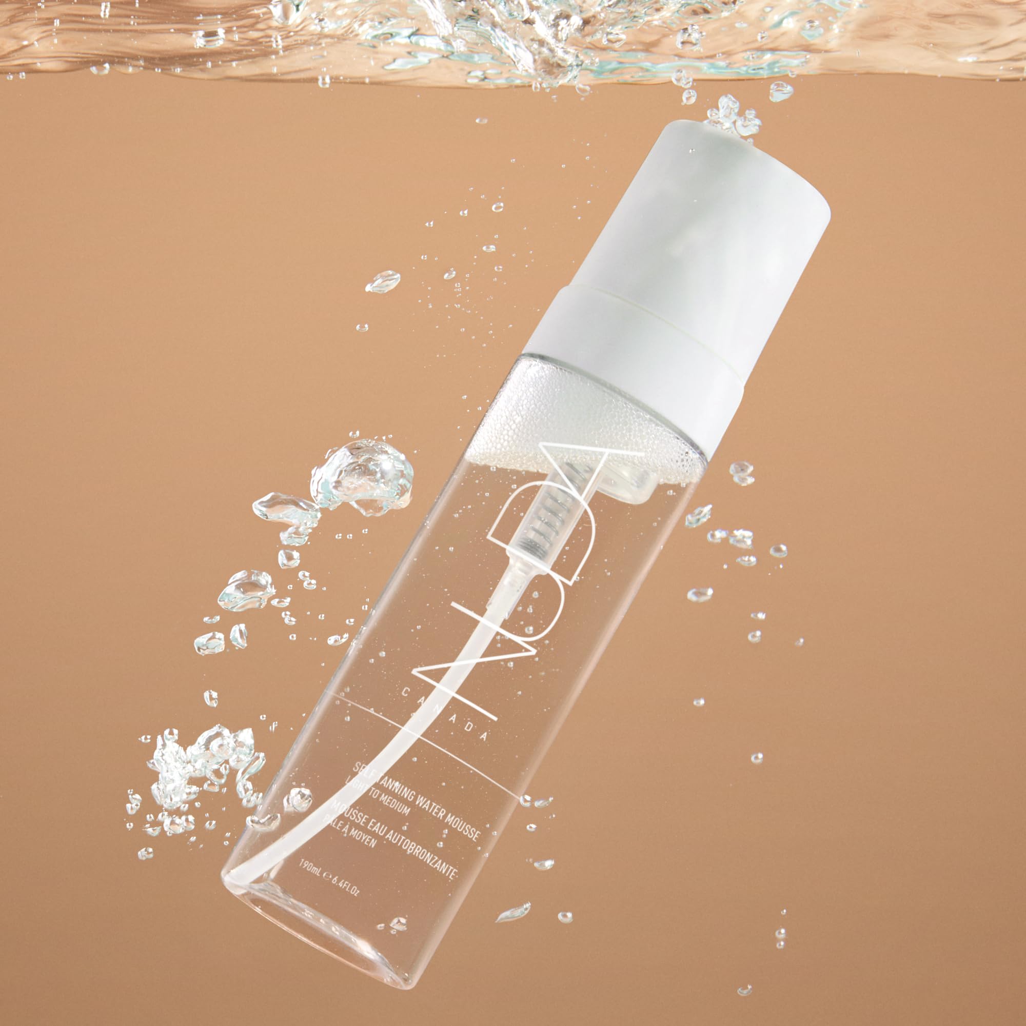 Nuda Self Tanning Water Mousse - Light To Medium | Streak & Transfer-Free Clear Self Tanner | Hydrating Sunless Tanner For A Nat