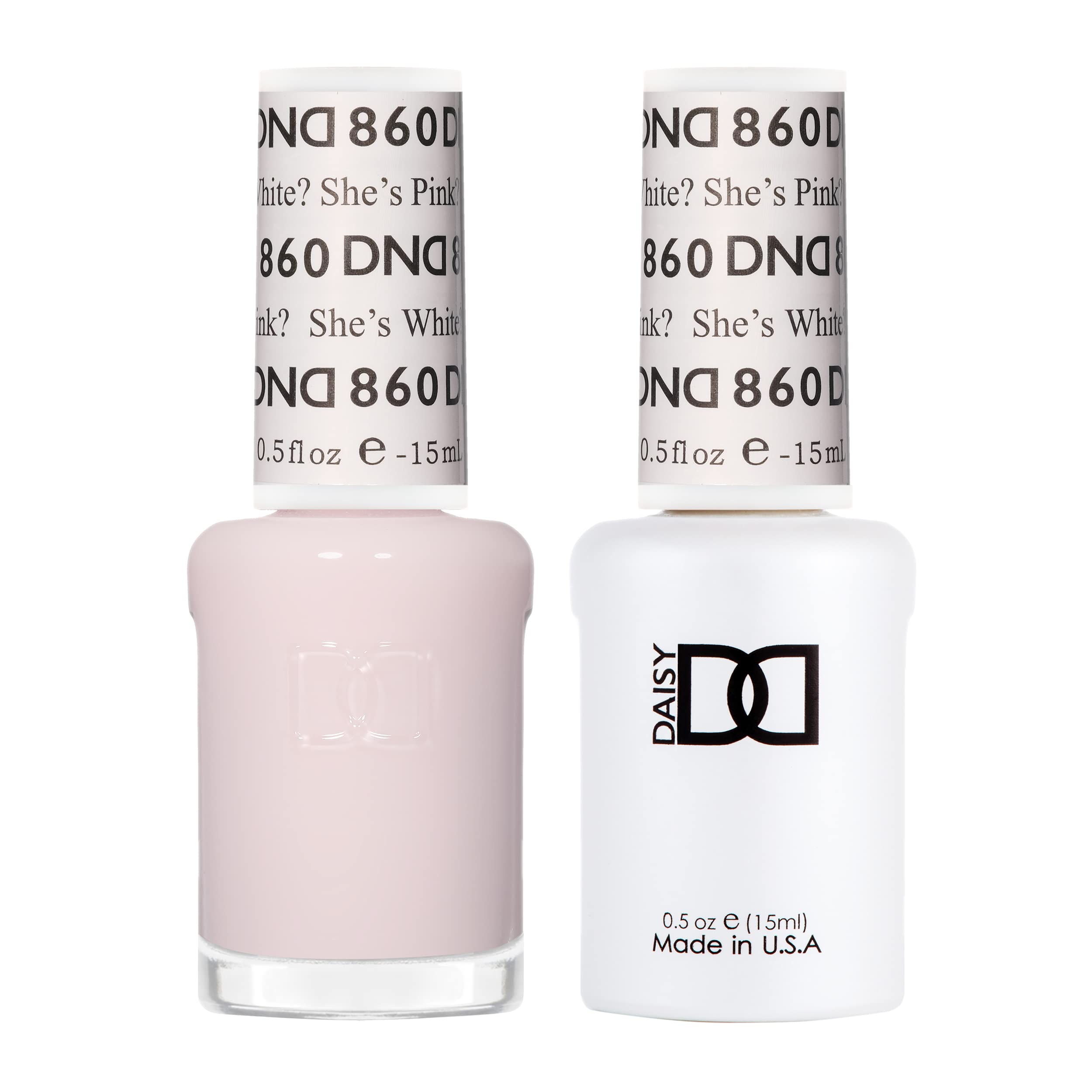 DND Gel Polish Set, Sheer Collection, UV/LED Gel Polish and Air Dry Nail Lacquer, Matching Chip-Free Polish Duo, 860 Shes White?
