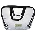 Sicara Clear Cosmetic Bag Large Carryall Handle (9X12X2) (2 Pack)