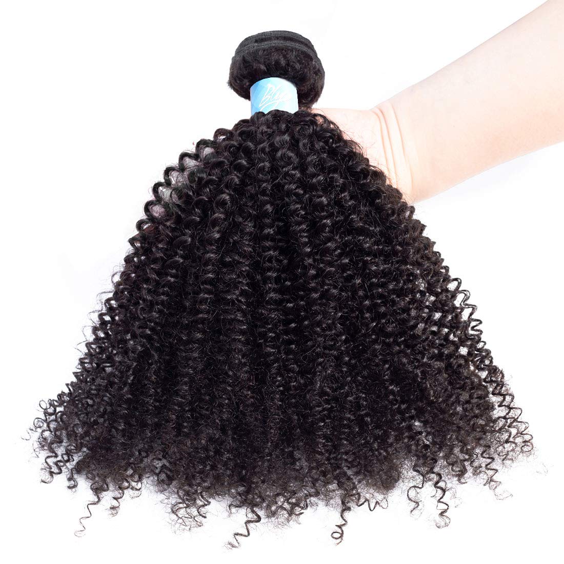 Bly 7A Mongolian Afro Kinky Curly Human Hair Single Bundle 14 Inch Unprocessed Hair Weave Weft Big Hair For African American Wom
