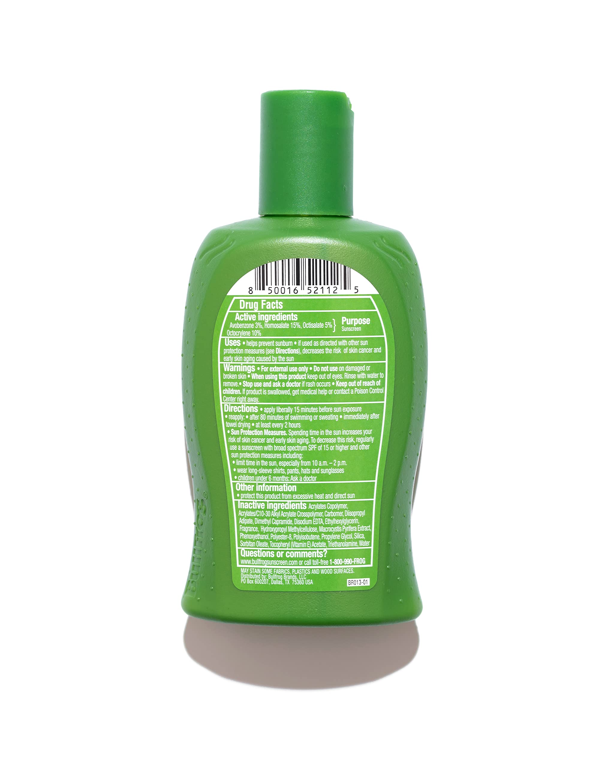 Bullfrog Sunscreen Amphibious Lotion SPF 50 | Oxybenzone & Octinoxate Free | Broad Spectrum Moisturizing UVA/UVB, 5oz