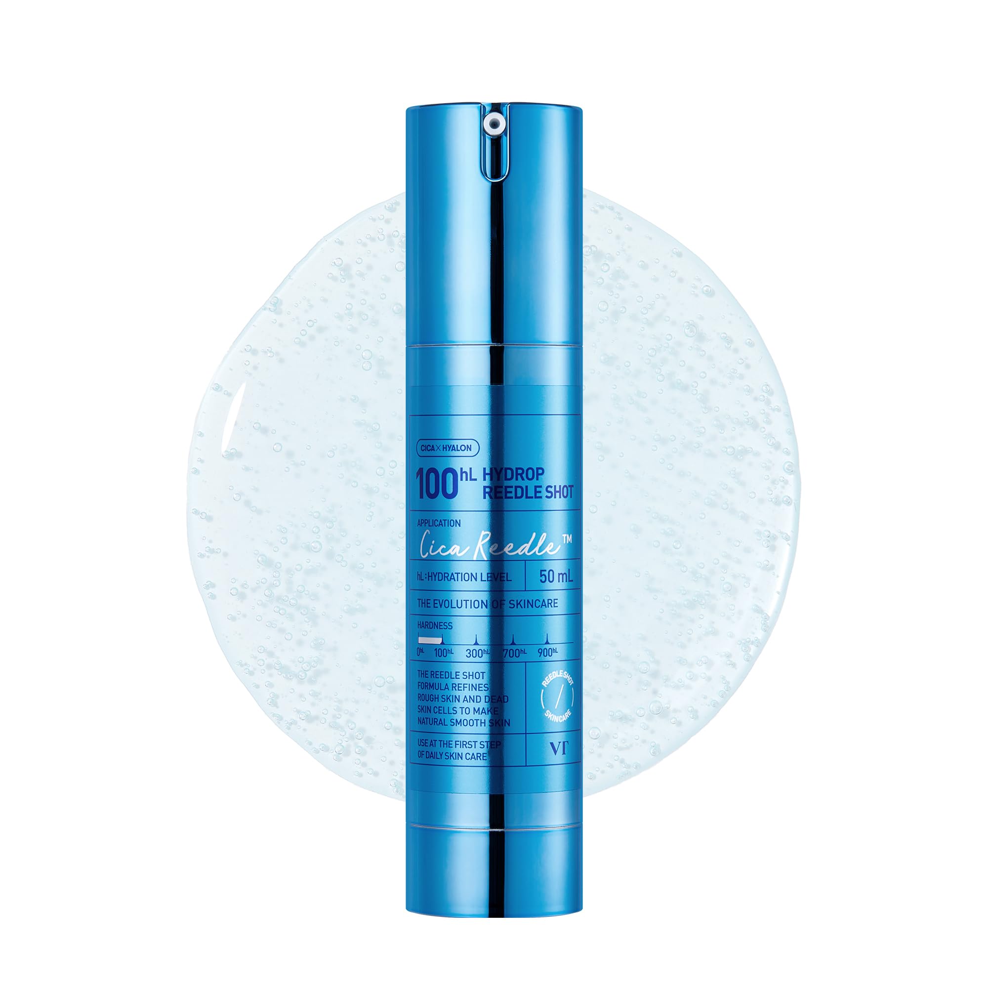 Vt Cosmetics Hydrop Reedle Shot 100Hl, Hyaluronic Acid Microneedling Serum, Intensive Hydrating & Moisturizing Exosome, Light-We