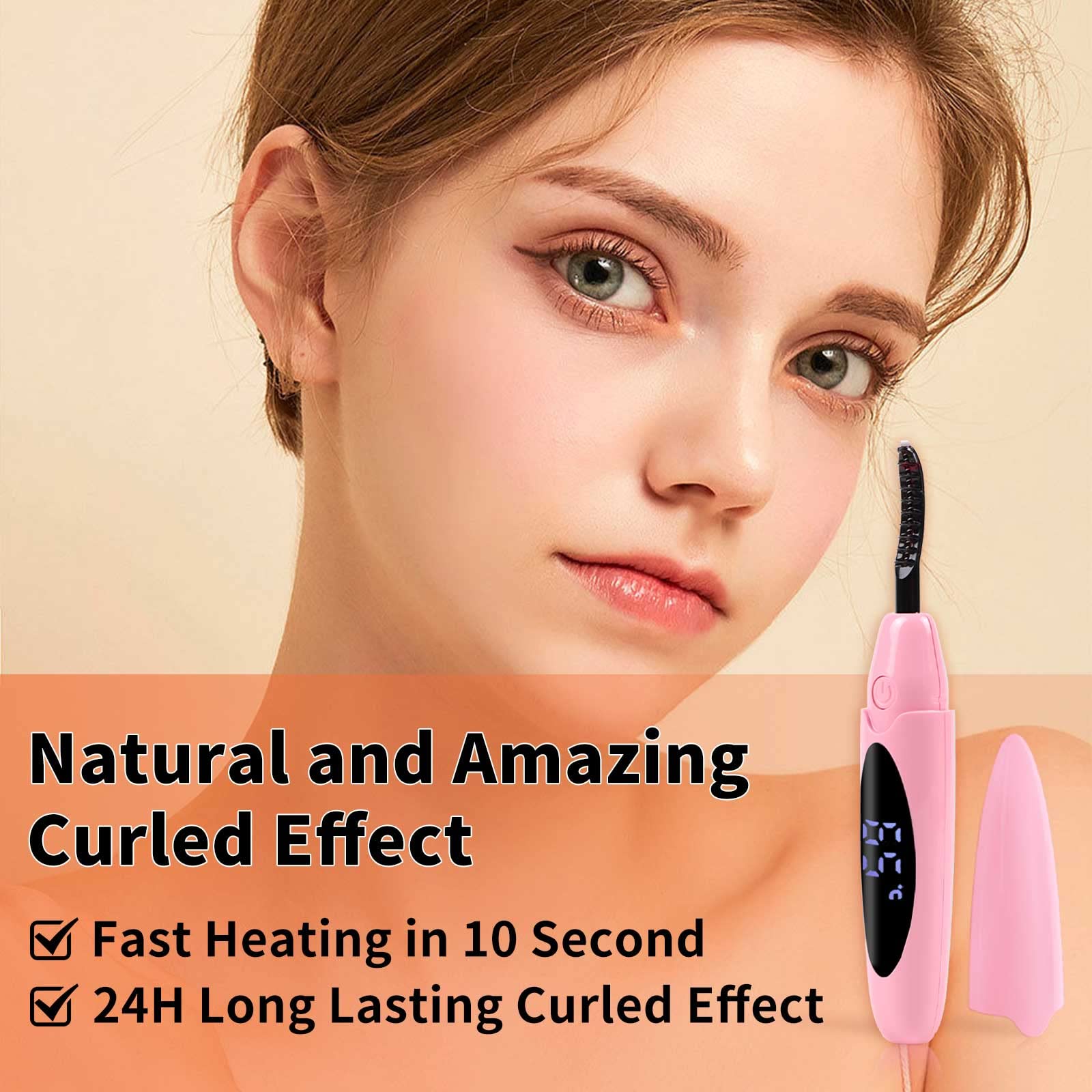 Eyecurl Heated Lash Curler, Heated Eyelash Curler, Intelligent Power Off Rechargeable Electric Eyelash Curler Heated Quickly By