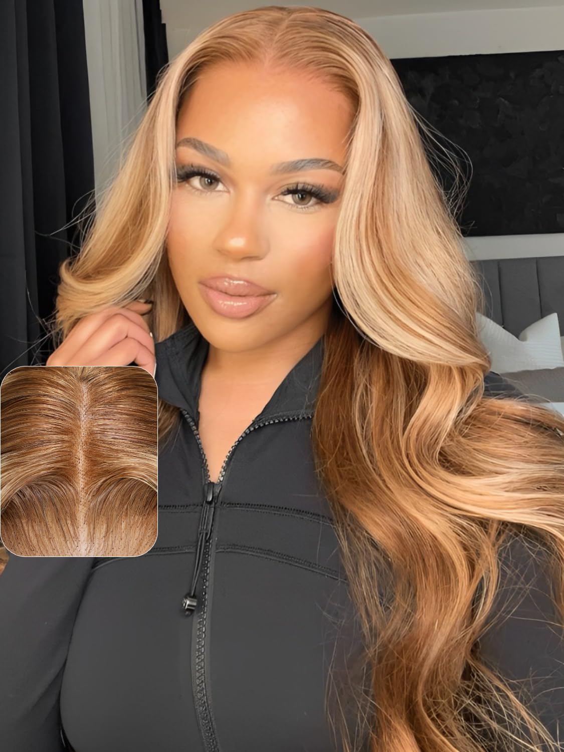 UNICE Bye Bye Knots Wig Body Wave 7x5 Invisible Knots Lace Front Wigs Human Hair Honey Blonde Highlight Pre Everything Glueless 