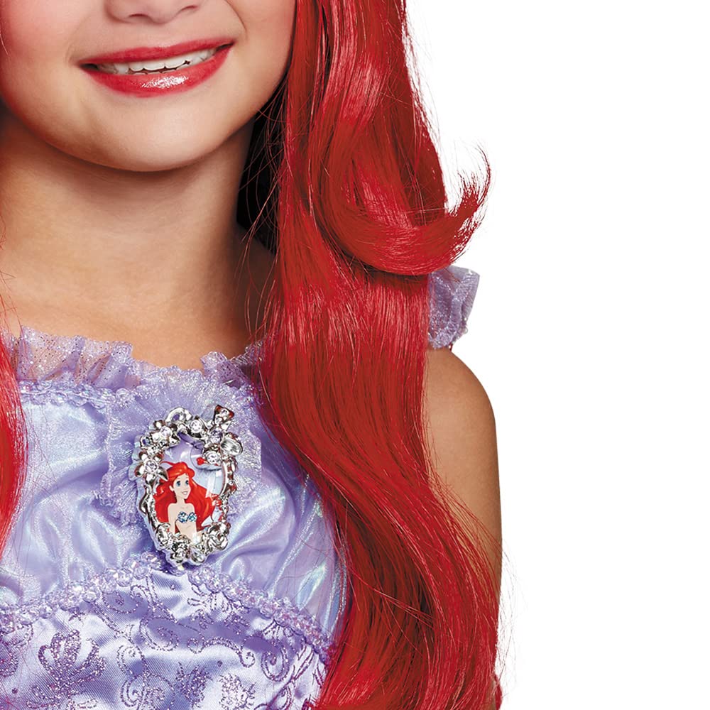 Disguise Disney Princess Ariel Little Mermaid Girls' Wig, Polypropylene, Red, One Size